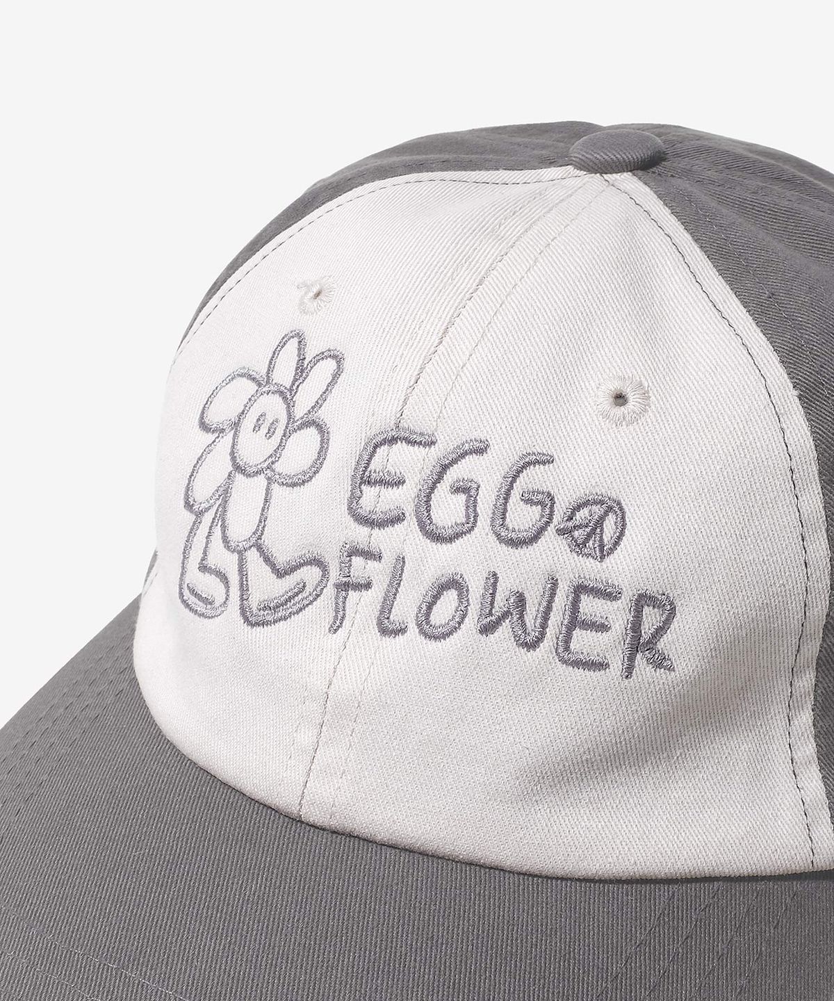 벌룬프렌즈(BALLOON FRIENDS) Egg Flower 투톤 볼캡 그레이