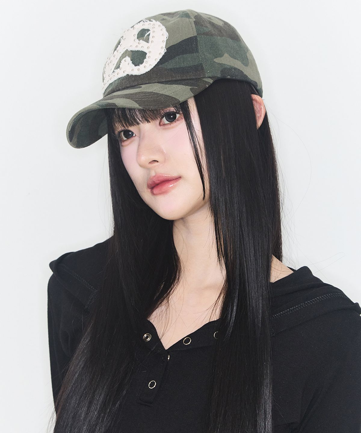 일리고(ILLIGO) 129 아플리케 스터드 볼 캡 카모