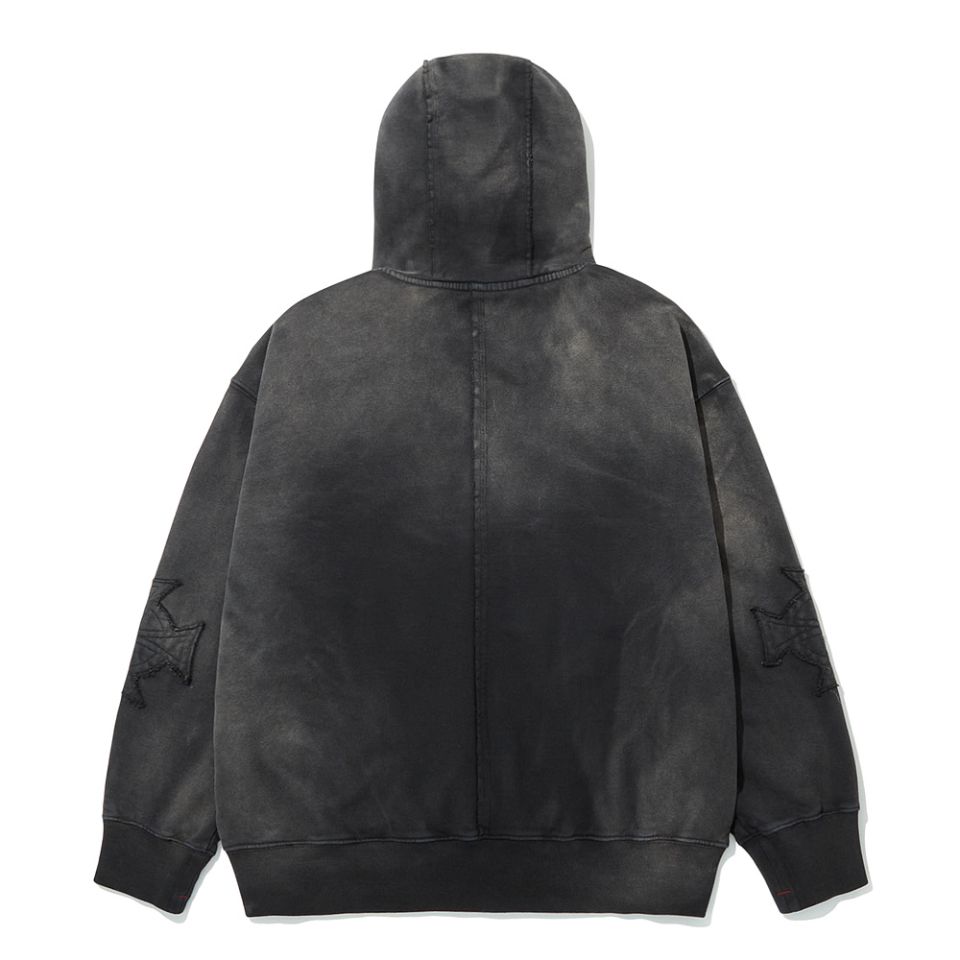 MUSINSA | WANGGWAN Etched Cross Hoodie Zip-Up