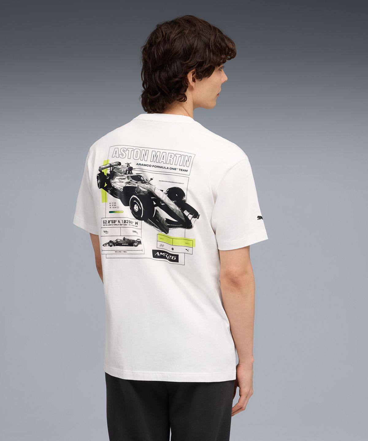푸마(PUMA) AMF1 그래픽 티 2 (레귤러) - 화이트 / 635388-02