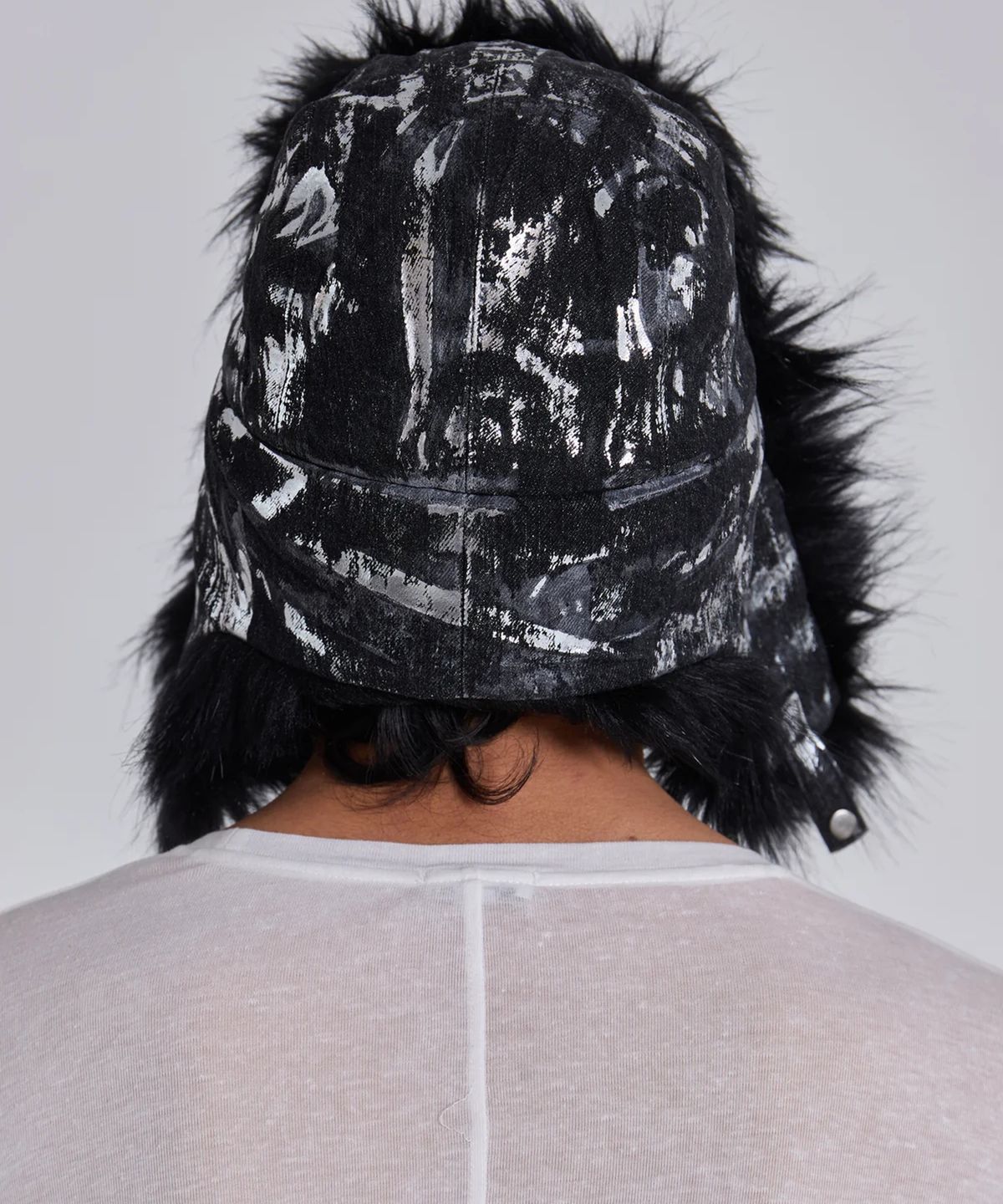 제이디드 런던(JADED LONDON) (U) 건메탈 데님 트래퍼 햇 그레이 GUNMETAL DENIM TRAPPER HAT GREY