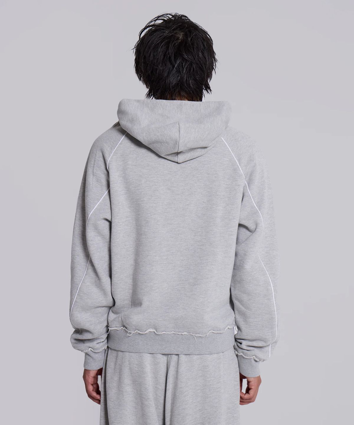 제이디드 런던(JADED LONDON) (U) 그레이 말 엑스터시 파이프드 후디 그레이 GREY MARL ECSTASY PIPED HOODIE GREY