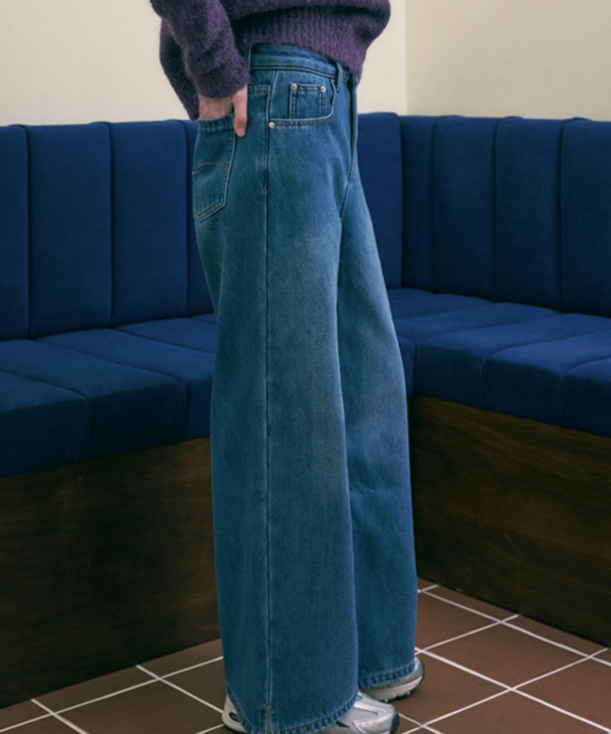 헤인트(HAINT) [양털기모]HOVER WIDE STRAIGHT DENIM PANTS_BLUE