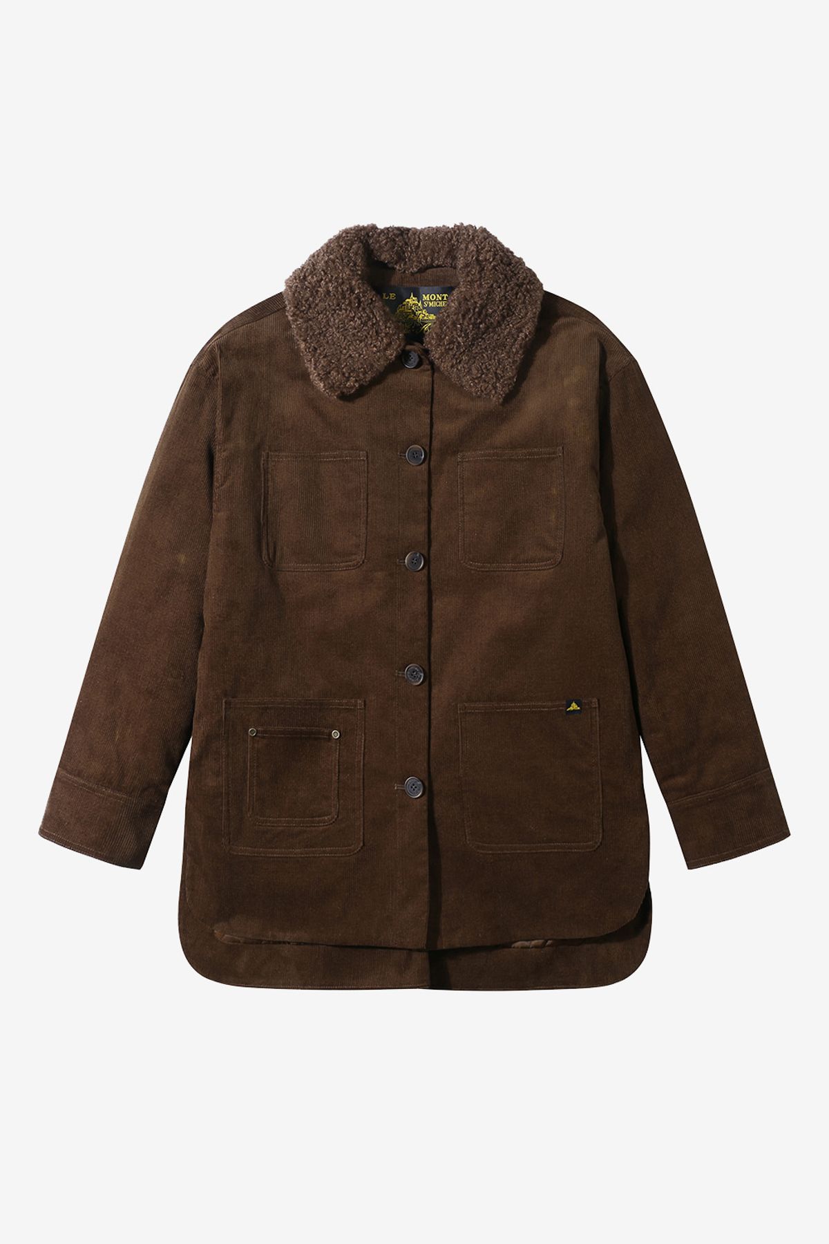 르몽생미셸(LE MONT ST MICHEL) Teddy collar point corduroy jacket_Brown