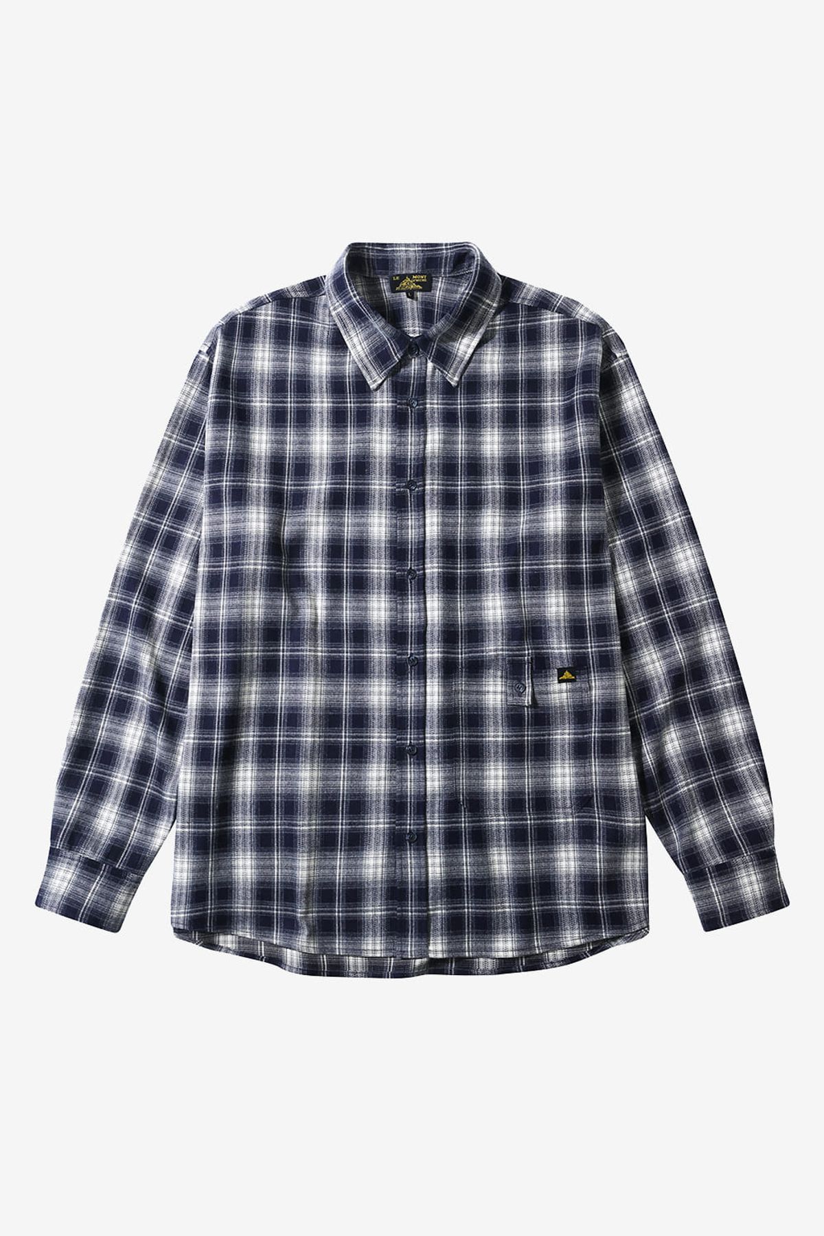 르몽생미셸(LE MONT ST MICHEL) Smooth flannel Check shirts_Navy