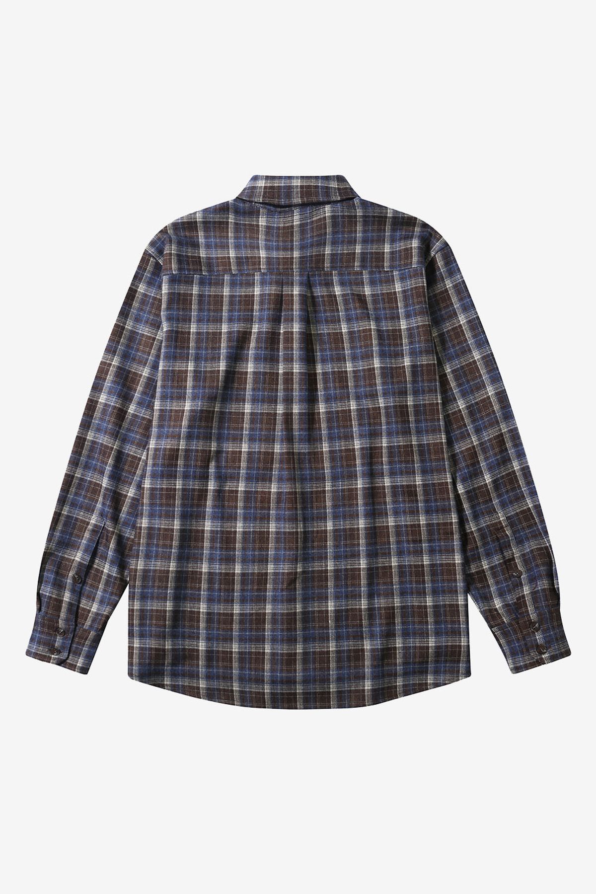 르몽생미셸(LE MONT ST MICHEL) Smooth flannel Check shirts_Brown