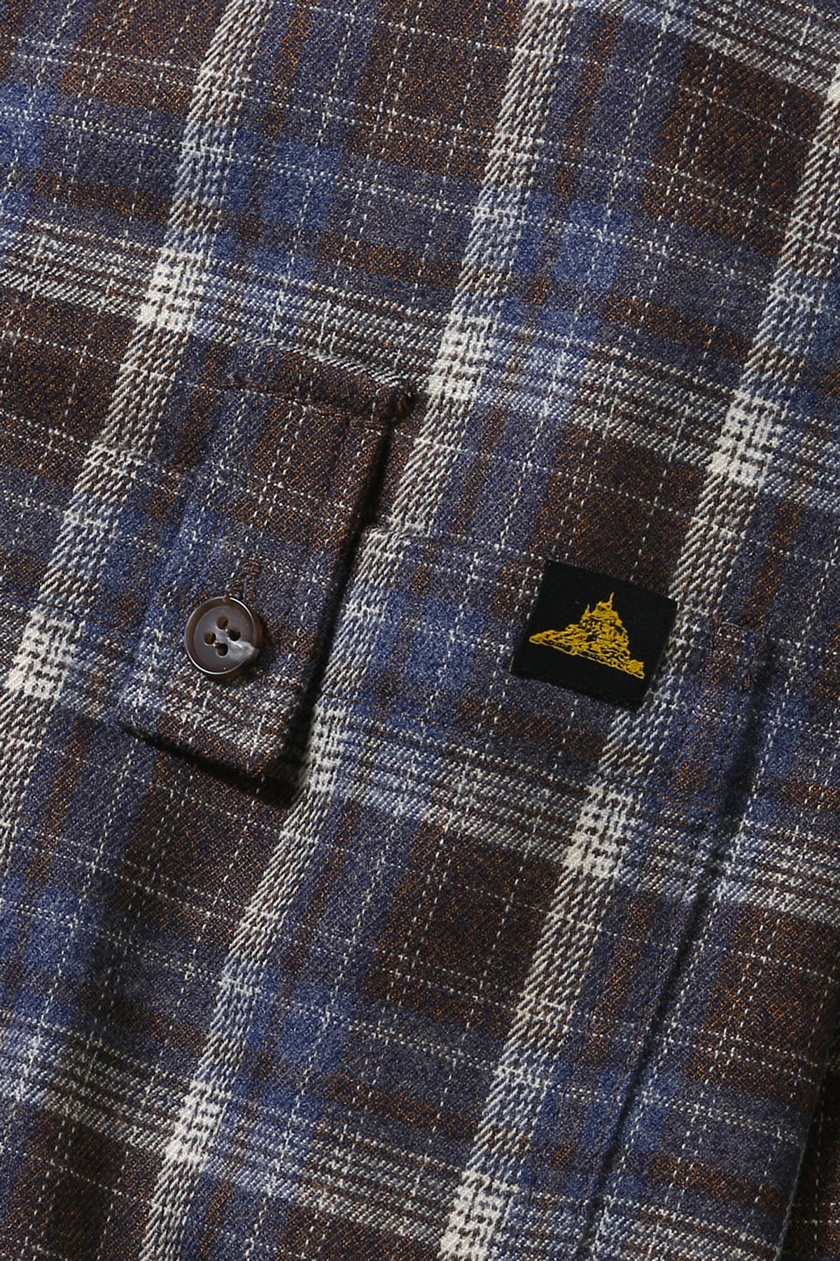르몽생미셸(LE MONT ST MICHEL) Smooth flannel Check shirts_Brown