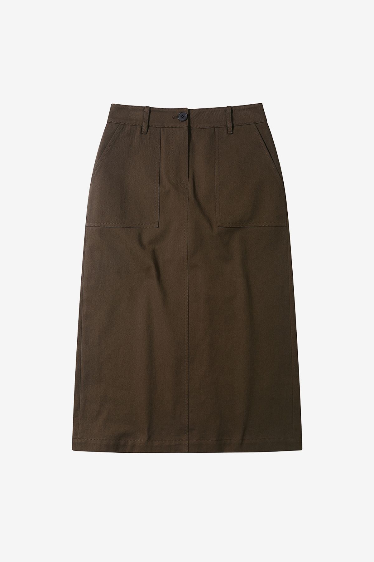 르몽생미셸(LE MONT ST MICHEL) Semi A line midi skirt_brown