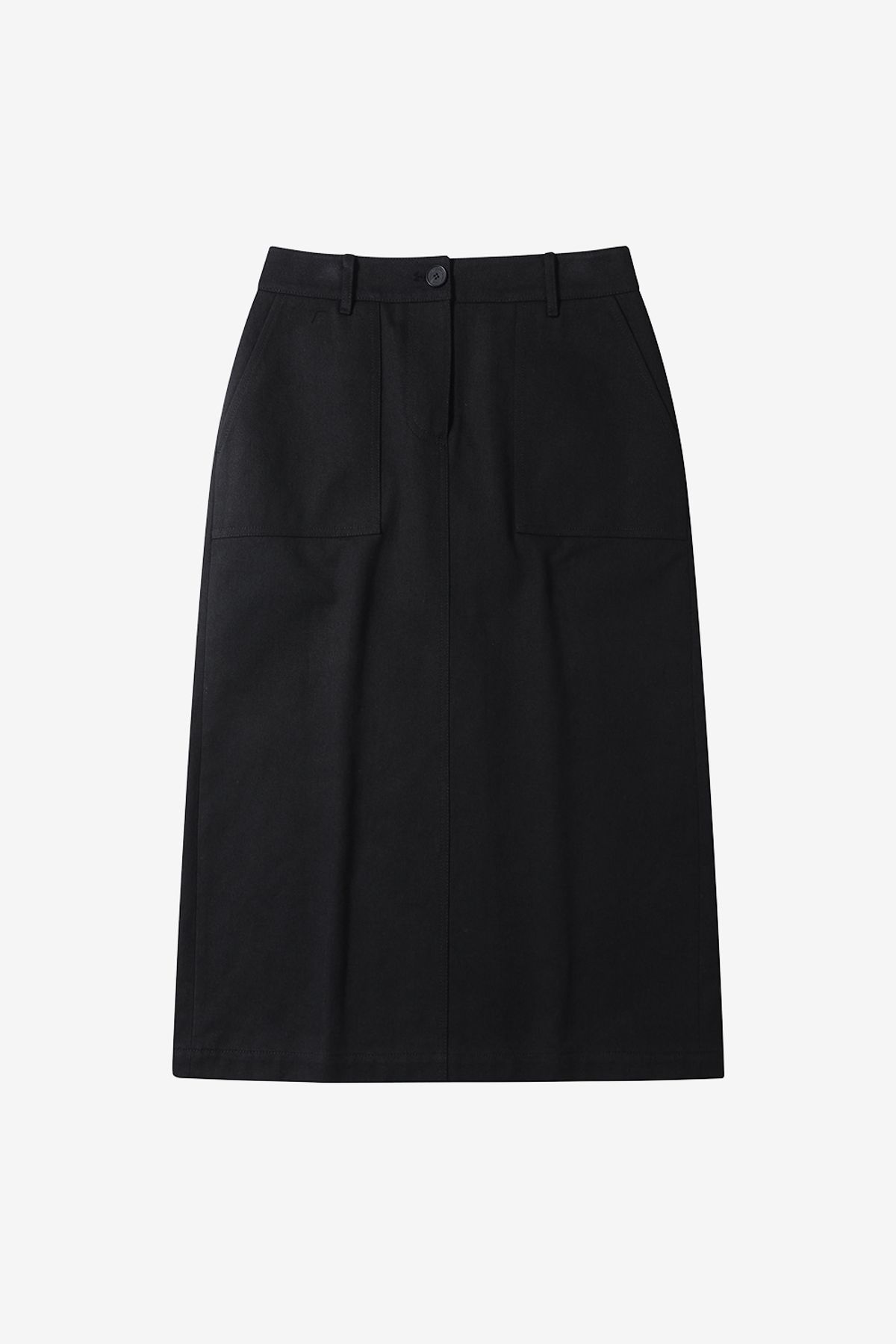 르몽생미셸(LE MONT ST MICHEL) Semi A line midi skirt_black