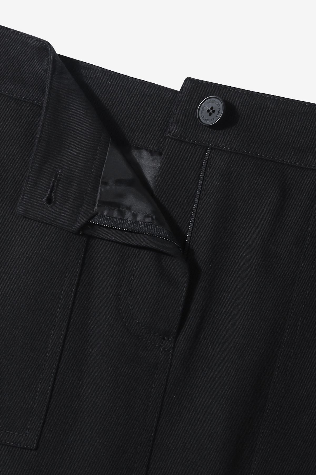 르몽생미셸(LE MONT ST MICHEL) Semi A line midi skirt_black