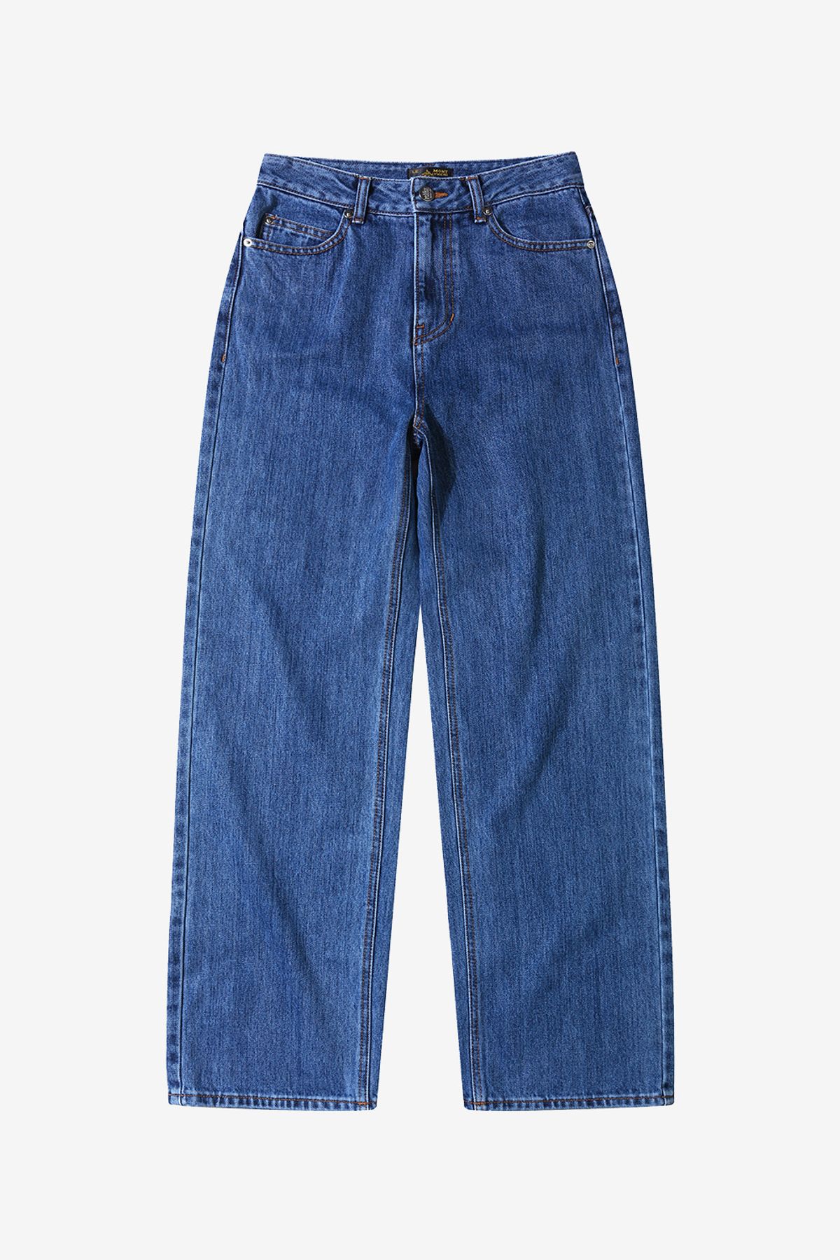 르몽생미셸(LE MONT ST MICHEL) Blue jeans straight Denim Pants_blue