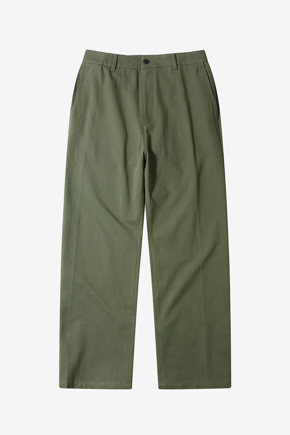 르몽생미셸(LE MONT ST MICHEL) Wide Cotton chino pants_Khaki