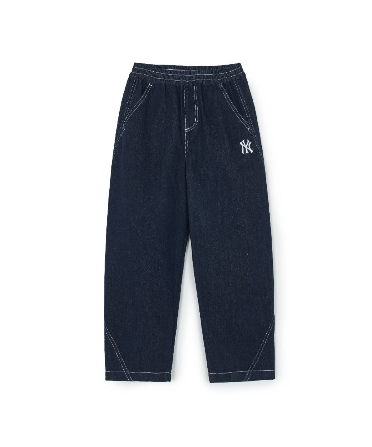 엠엘비 키즈(MLB KIDS) 베이직 데님라이크 커브드 팬츠 NY (Navy)