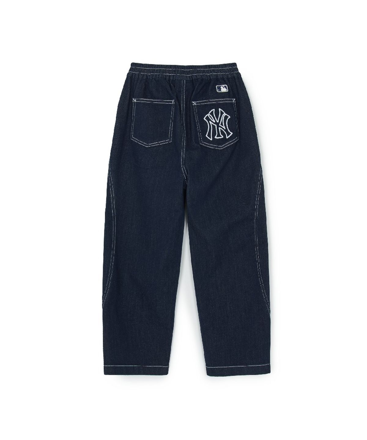 엠엘비 키즈(MLB KIDS) 베이직 데님라이크 커브드 팬츠 NY (Navy)