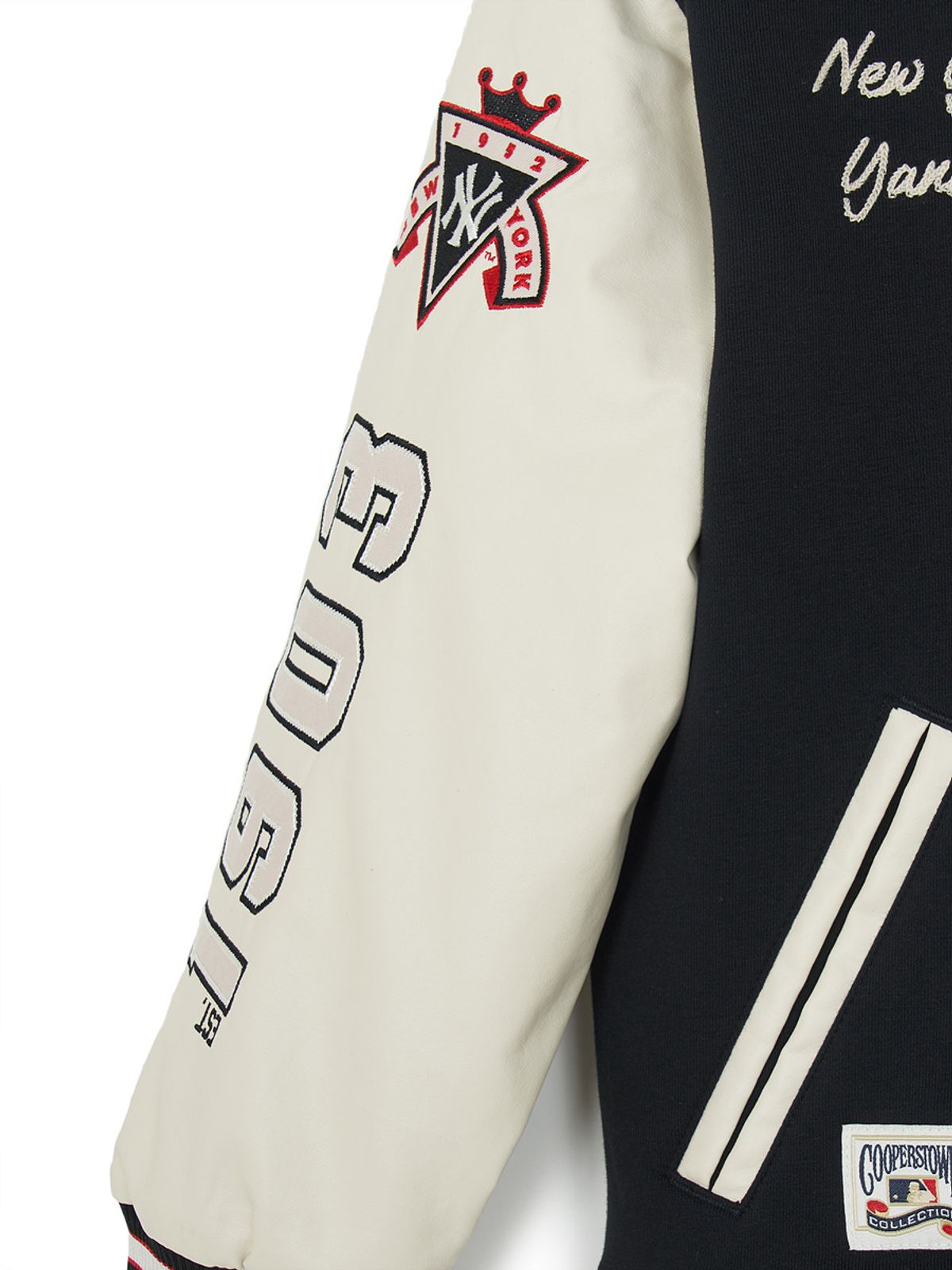 엠엘비 키즈(MLB KIDS) 스포티브 와펜 바시티 패딩 점퍼 NY (Black)