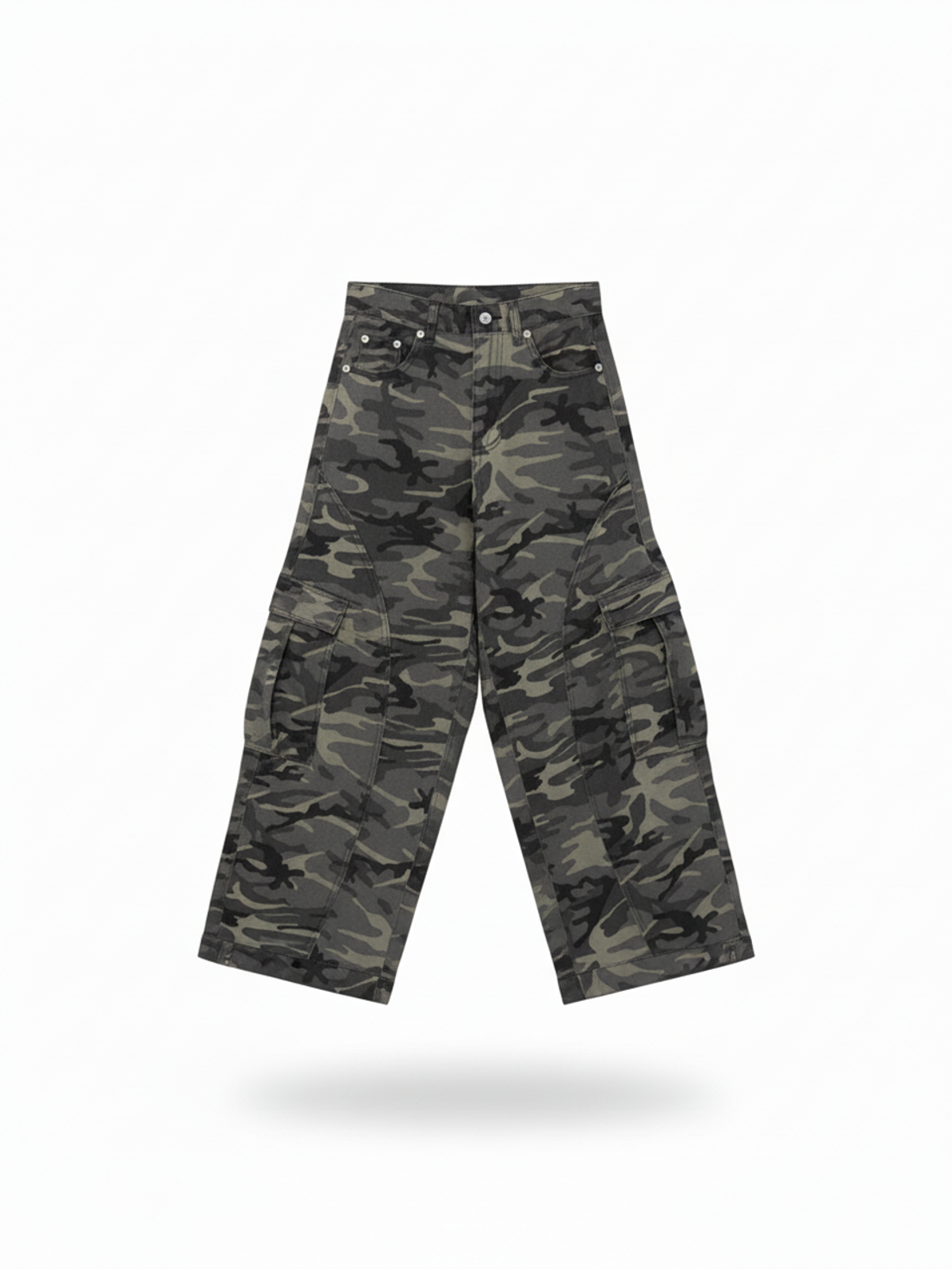 챈세스노이(CHANCE'S NOI) 커브드 핏 와이드 카고 팬츠 (카모)/M254PT04