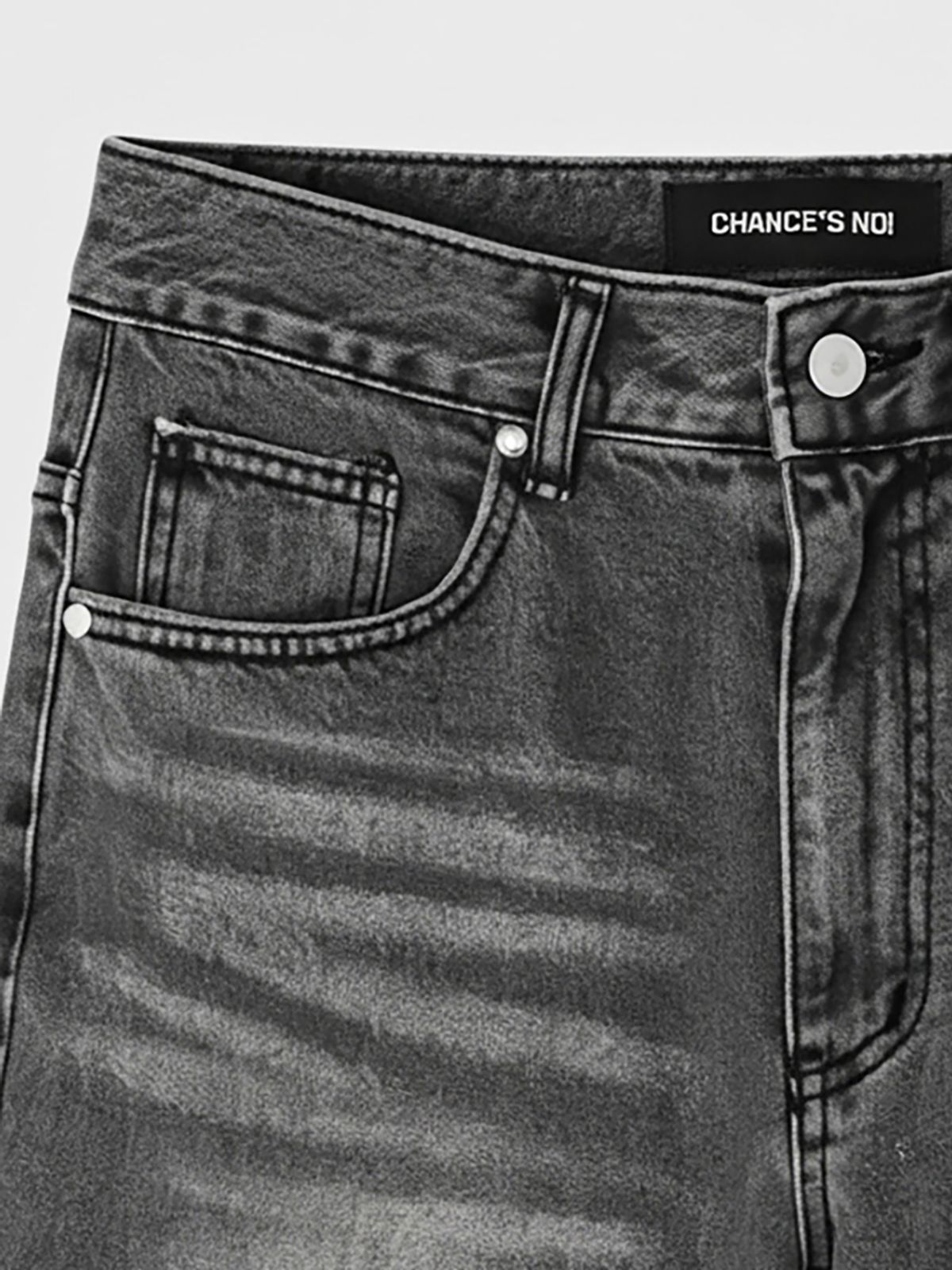 챈세스노이(CHANCE'S NOI) 브러시 워시드 스트레이트 데님 (그레이)/M254PT05