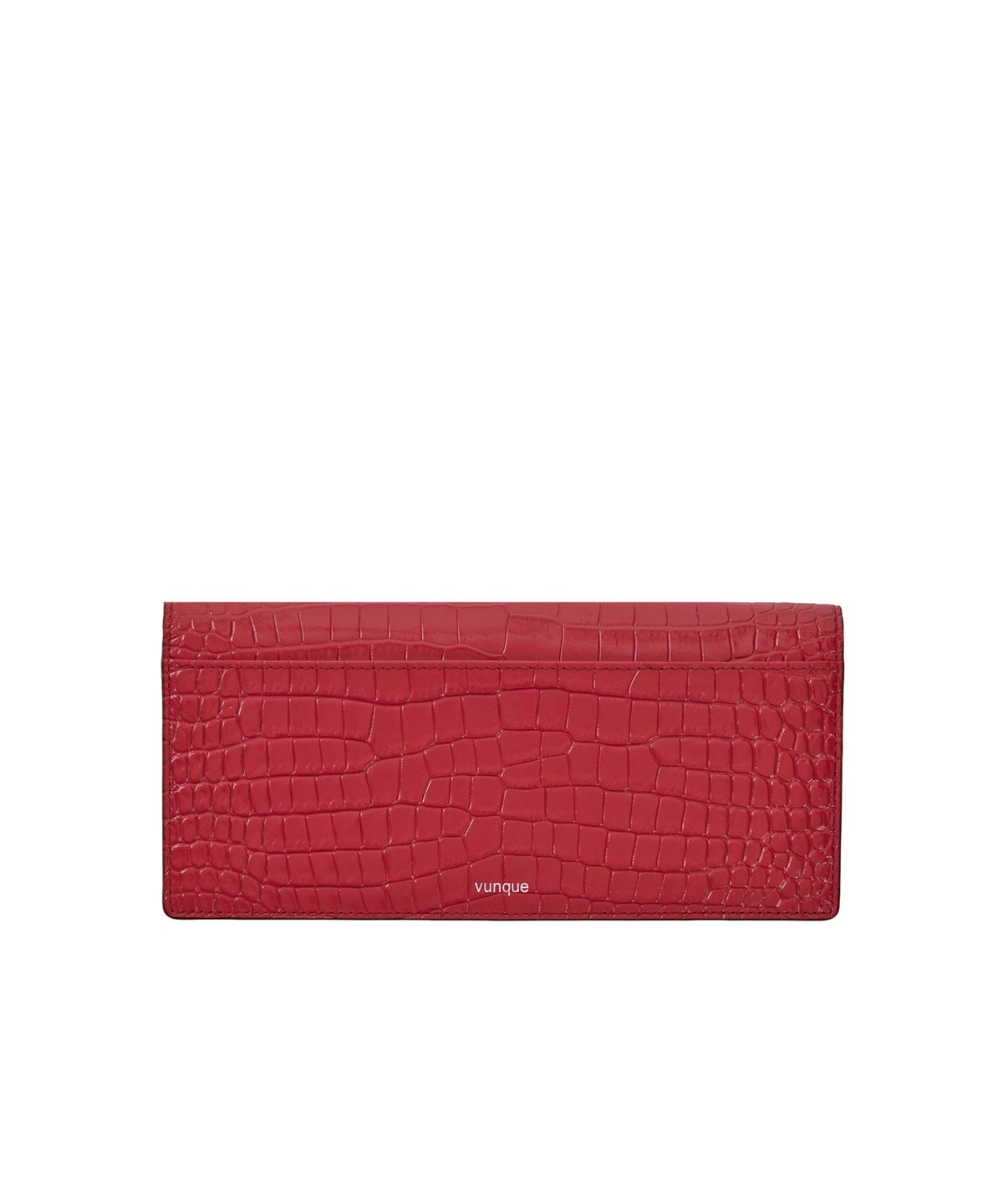 분크(VUNQUE) Occam V Long Wallet Croco (오캄 V 장지갑) Ruby Red