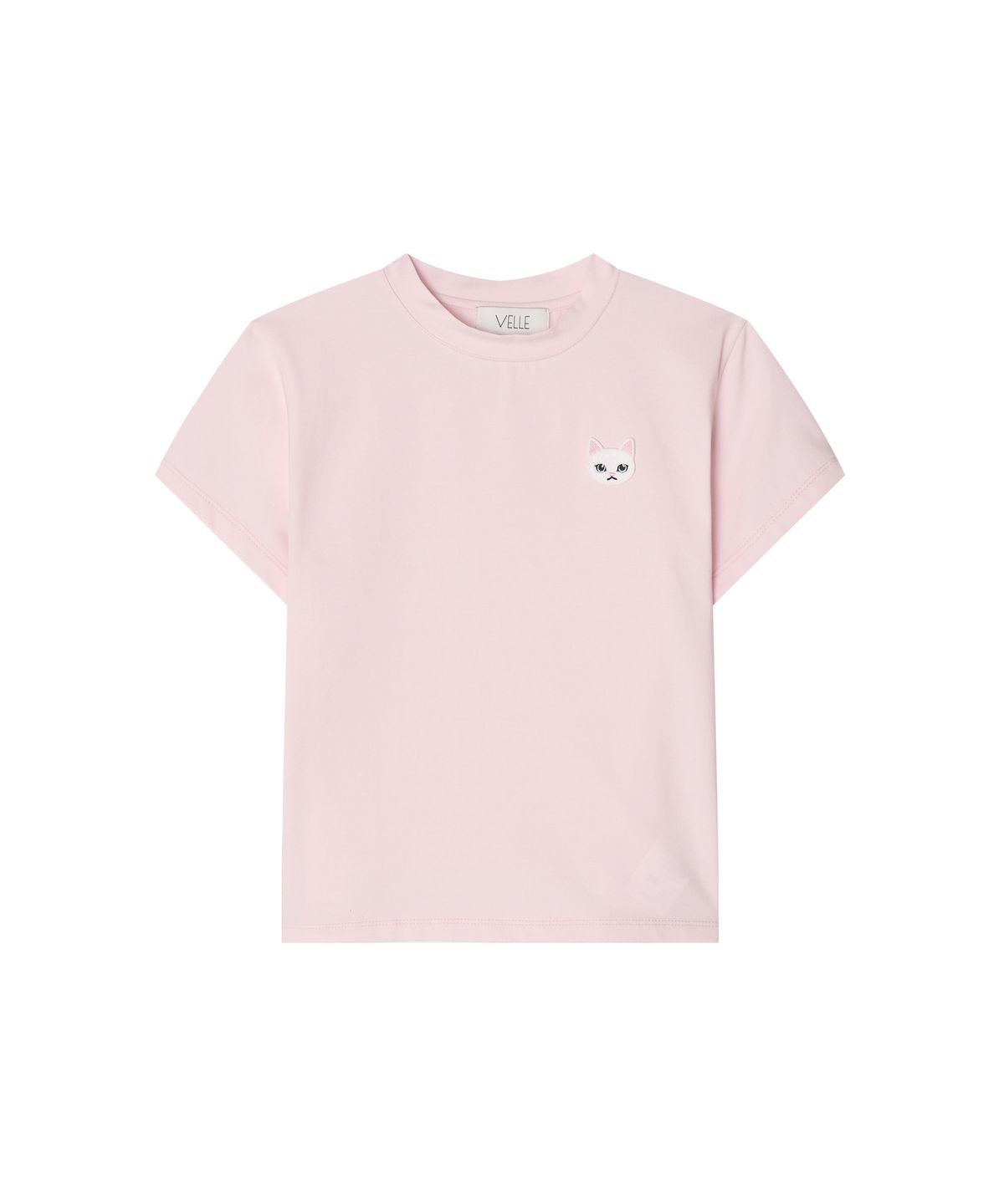 벨르(VELLE) LUMI Embroidered T-Shirt_Light Pink