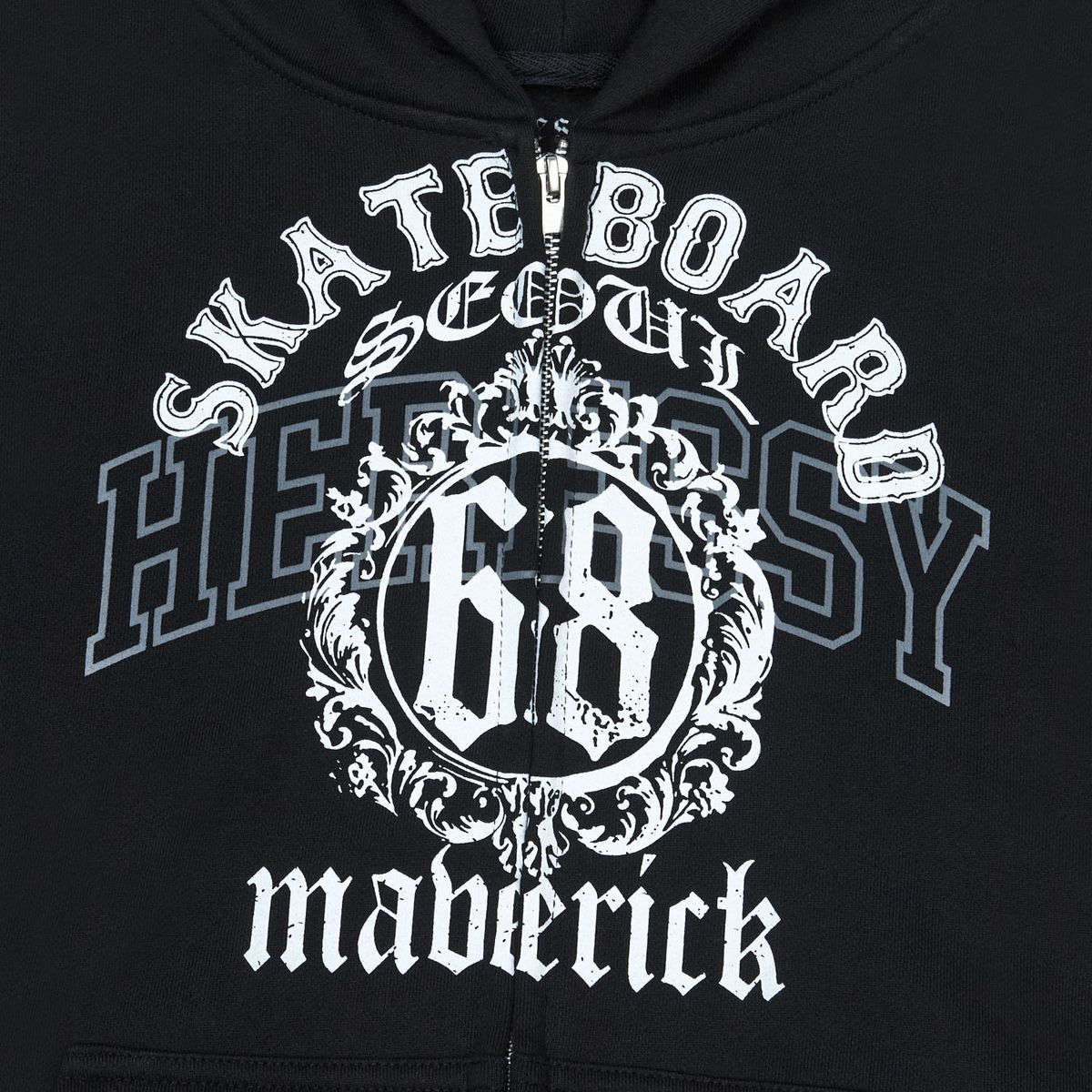 헤레시(HERESSY) HERESSY 68 HOODIE ZIPUP BLACK