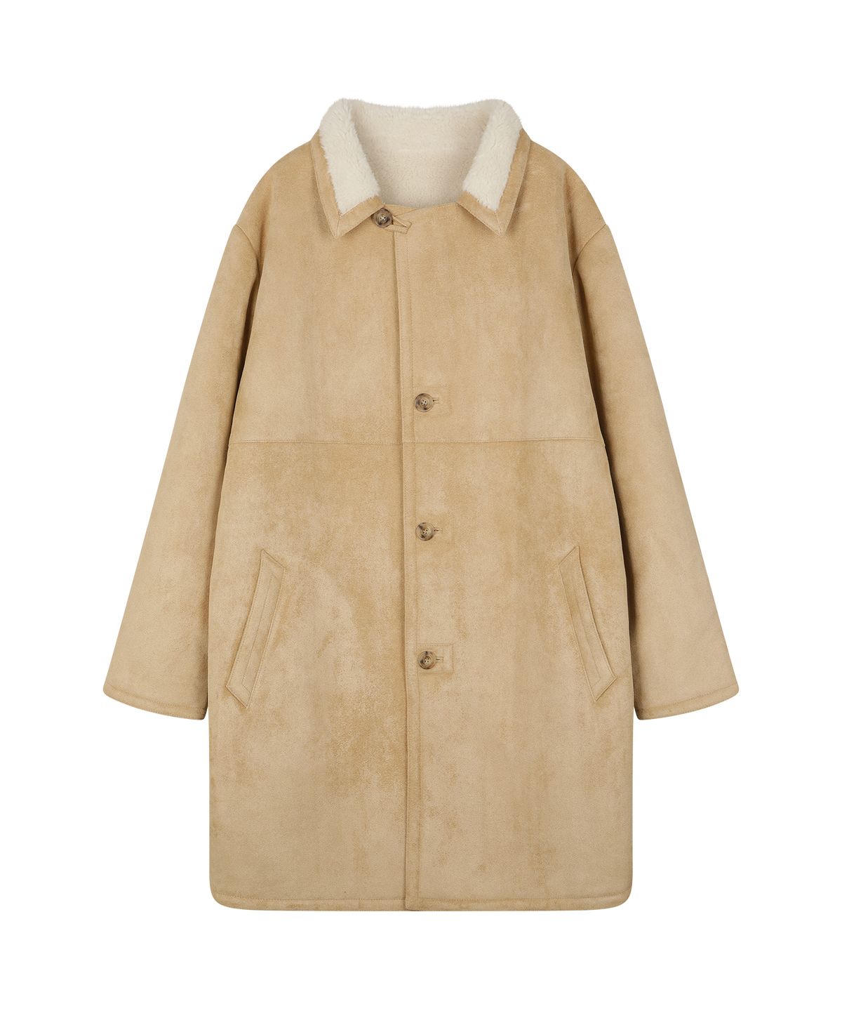 선데이후르츠마켓(SUNDAY FRUIT MARKET) MARKET FAUX SHEARLING JACKET BEIGE