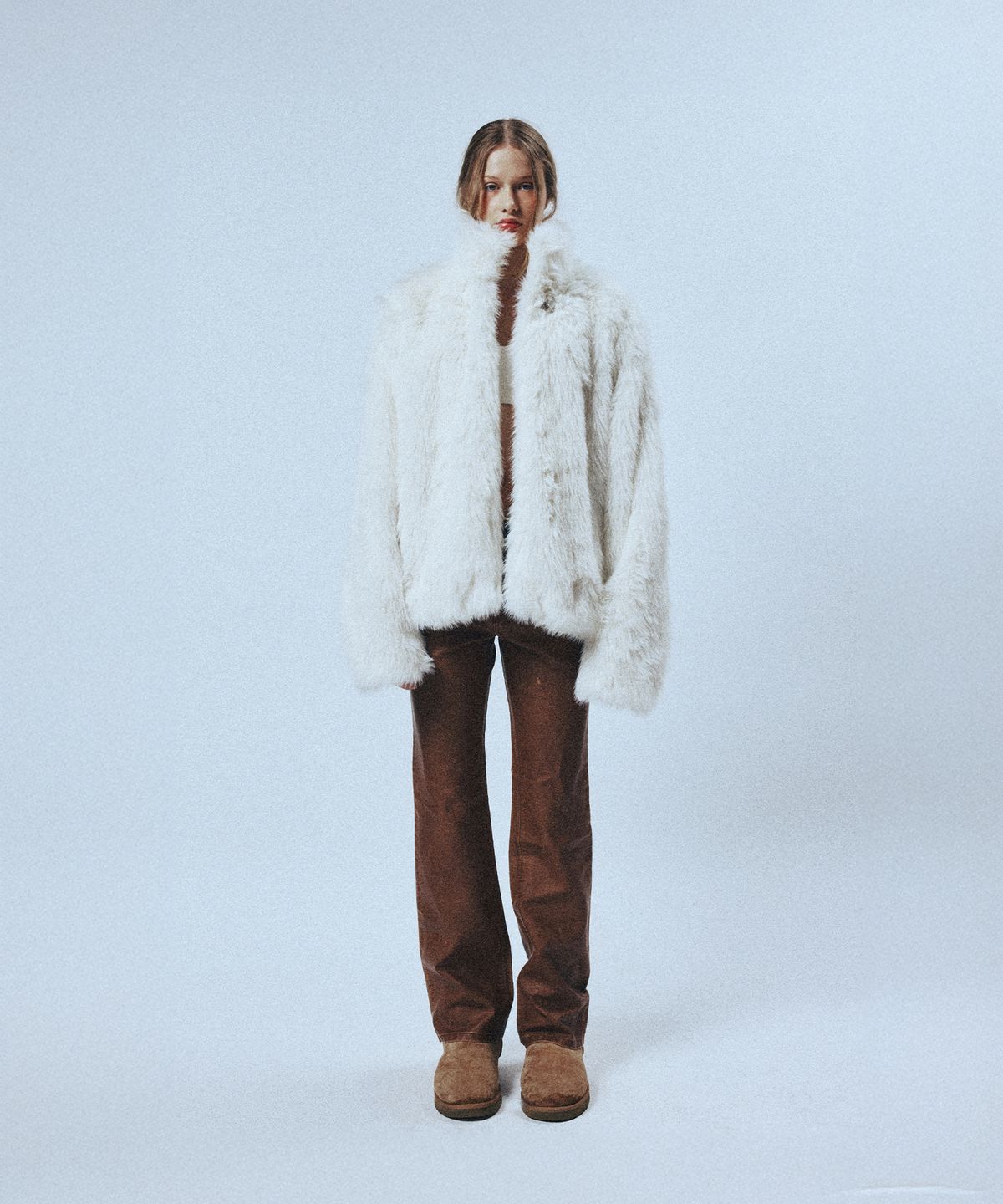 선데이후르츠마켓(SUNDAY FRUIT MARKET) SUNDAY FOXY FUR JACKET IVORY