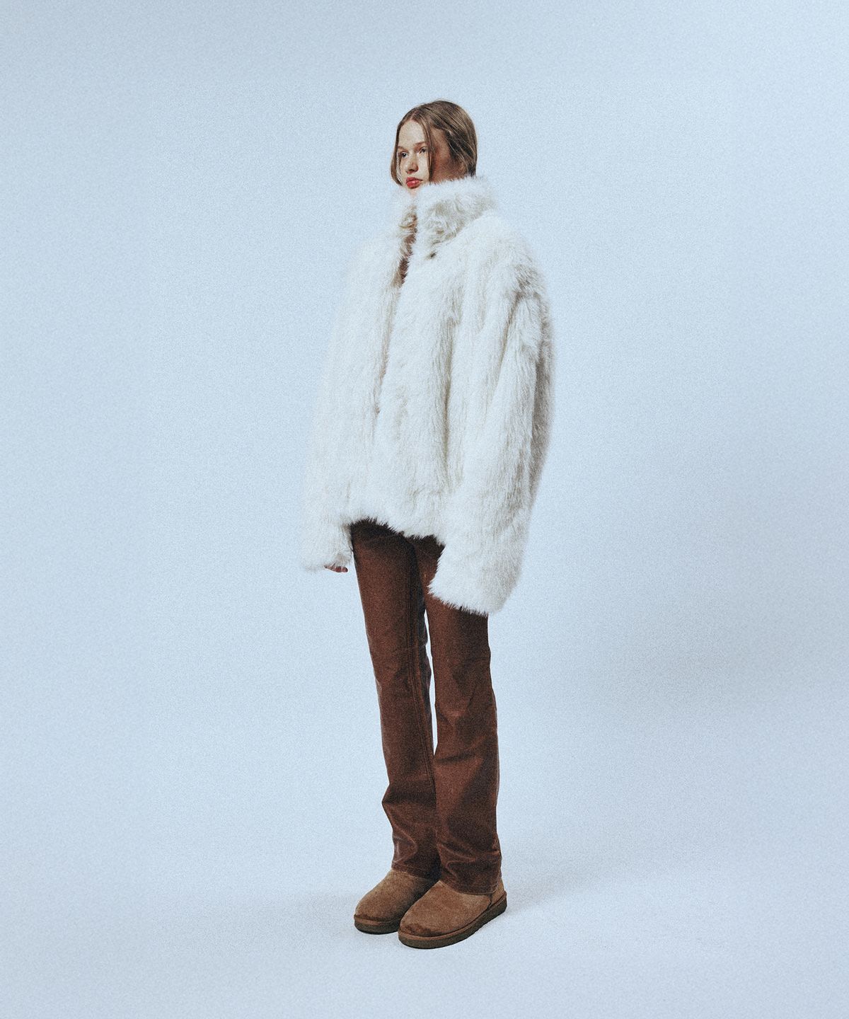 선데이후르츠마켓(SUNDAY FRUIT MARKET) SUNDAY FOXY FUR JACKET IVORY