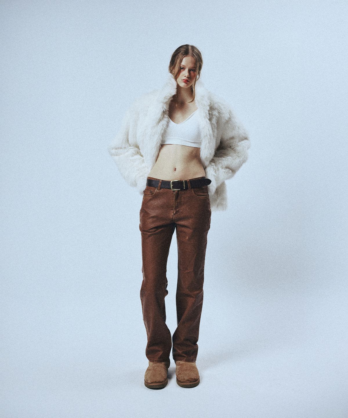 선데이후르츠마켓(SUNDAY FRUIT MARKET) SUNDAY FOXY FUR JACKET IVORY