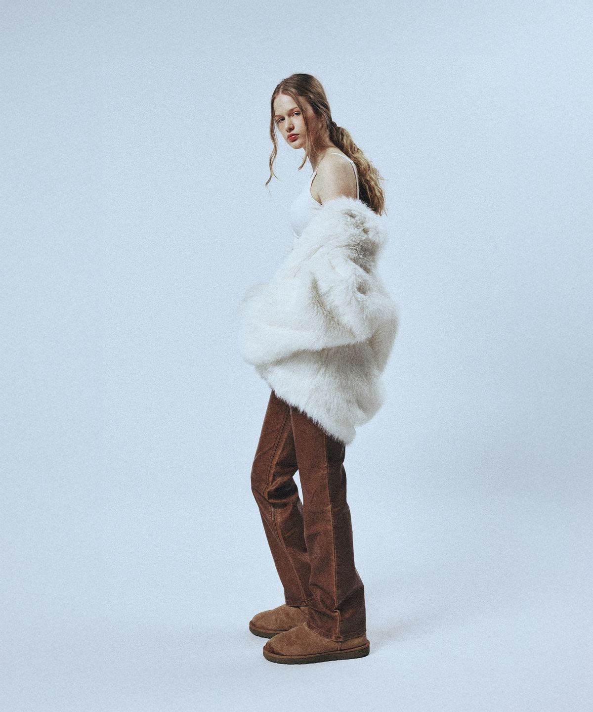 선데이후르츠마켓(SUNDAY FRUIT MARKET) SUNDAY FOXY FUR JACKET IVORY