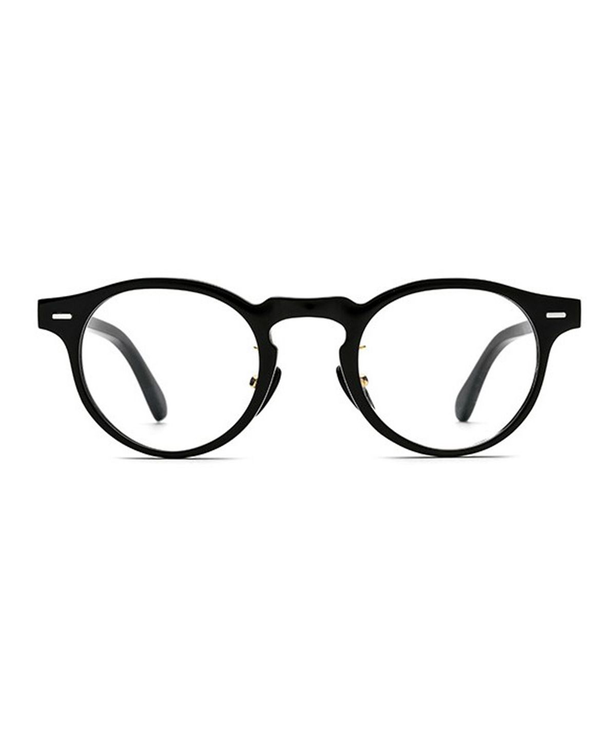 링컨프레임(LINCOLNFRAME) 버팔로 뿔 라운드 아세테이트 안경테 BLACK
