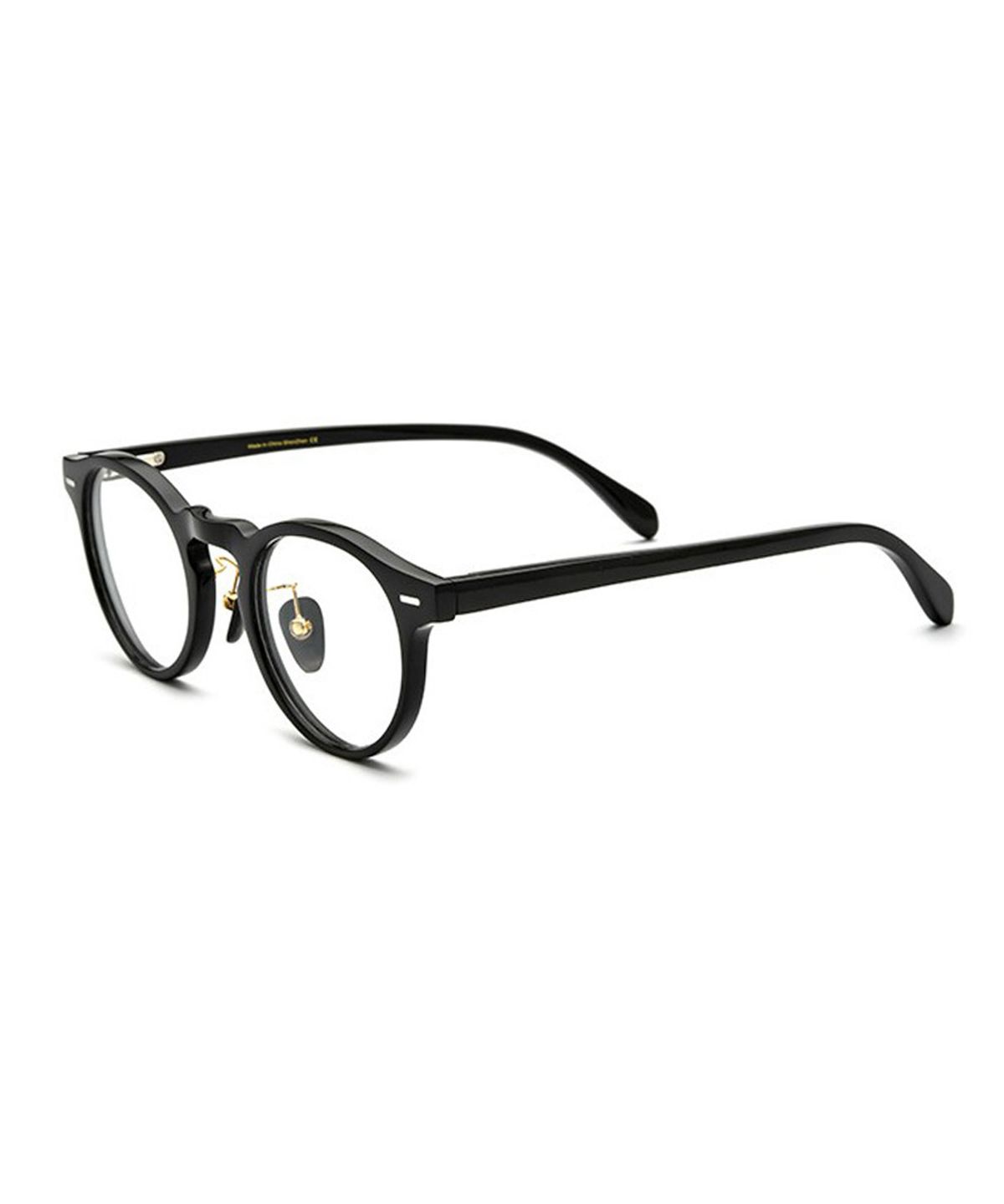 링컨프레임(LINCOLNFRAME) 버팔로 뿔 라운드 아세테이트 안경테 BLACK