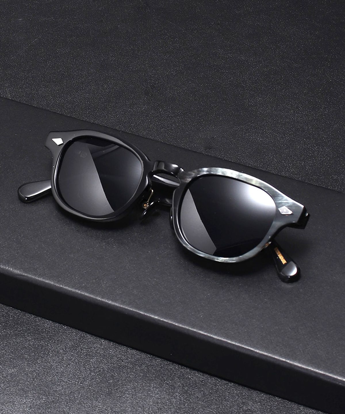 링컨프레임(LINCOLNFRAME) 버팔로 뿔 아넬 아세테이트 선글라스 BLACK