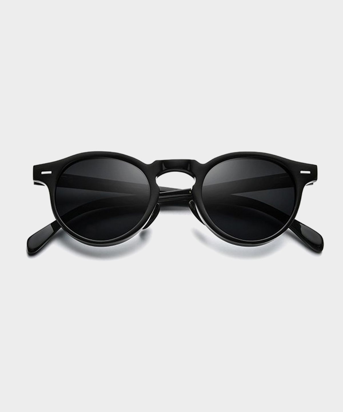 링컨프레임(LINCOLNFRAME) 버팔로 뿔 라운드 아세테이트 선글라스 BLACK