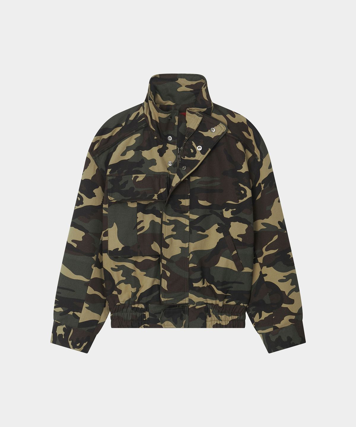월드딜레마(WORLDDILEMA) SET-UP CROPPED MILITARY JACKET (CAMO)