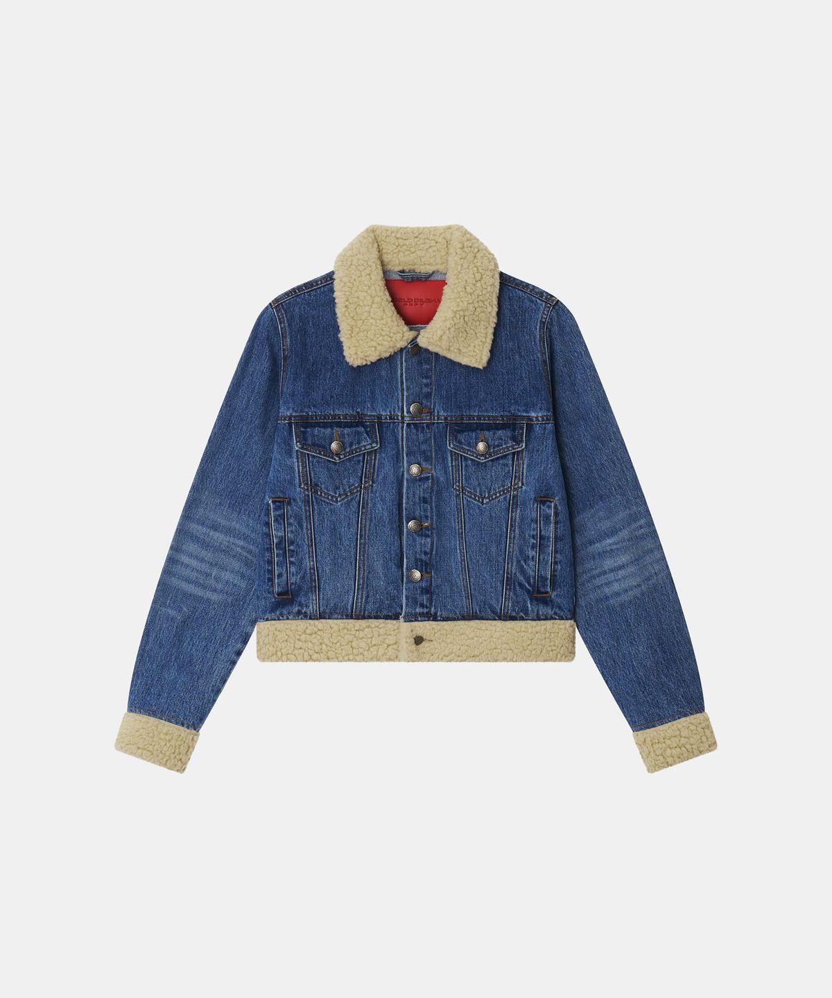 월드딜레마(WORLDDILEMA) SET-UP SHERPA POINT DENIM JACKET (BLUE)