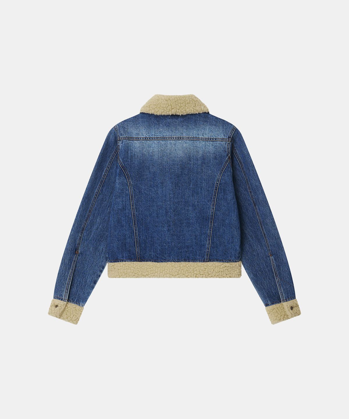 월드딜레마(WORLDDILEMA) SET-UP SHERPA POINT DENIM JACKET (BLUE)