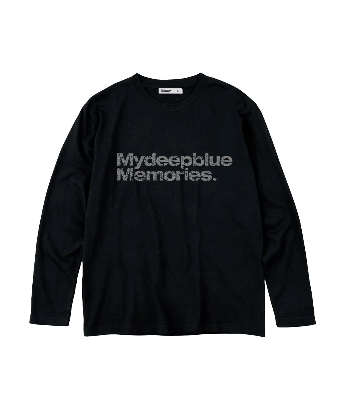 마이딥블루메모리즈(MY DEEP BLUE MEMORIES) MM TEXT LONG SLEEVE TEE(BLACK)