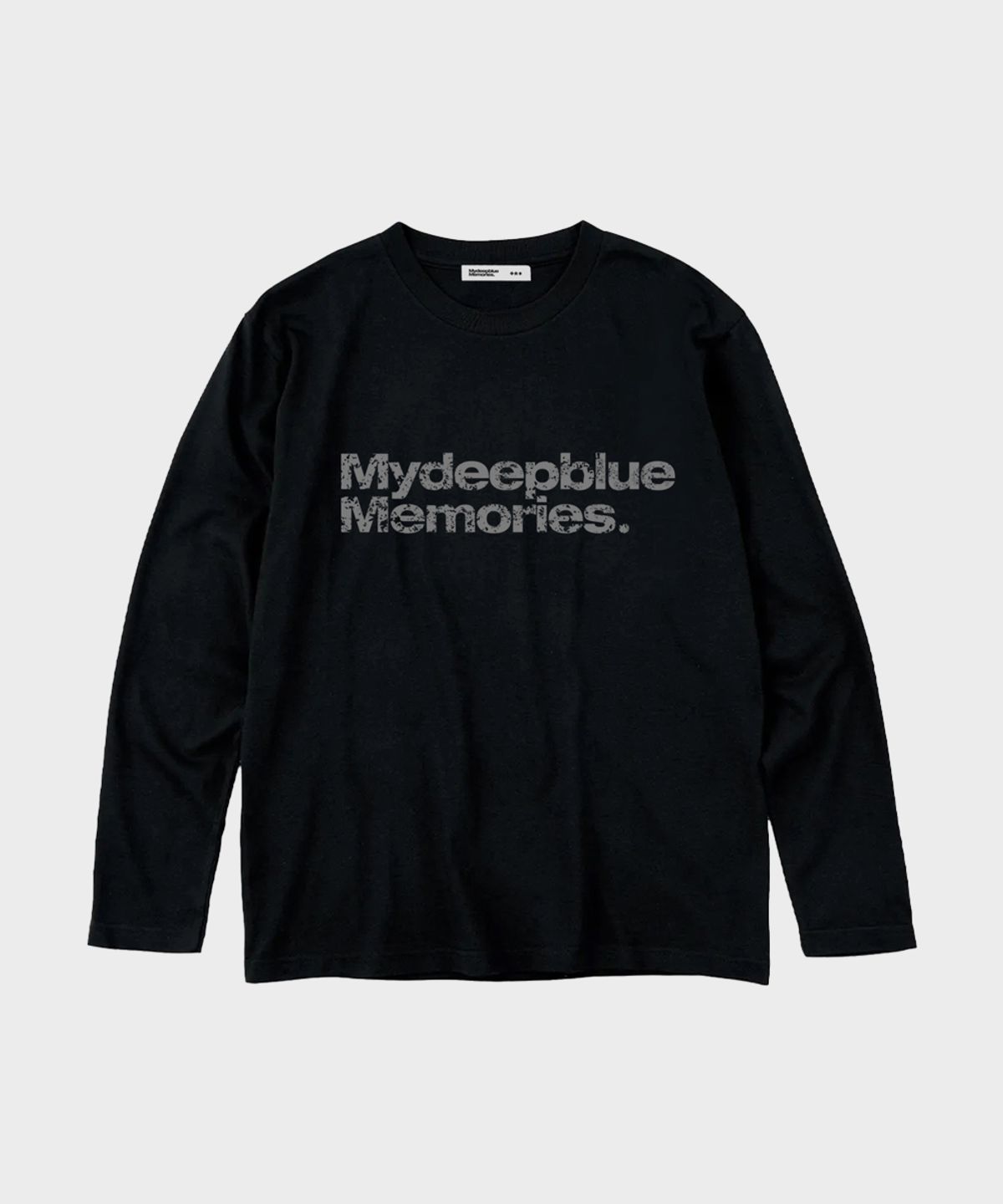 마이딥블루메모리즈(MY DEEP BLUE MEMORIES) MM TEXT LONG SLEEVE TEE(NAVY)