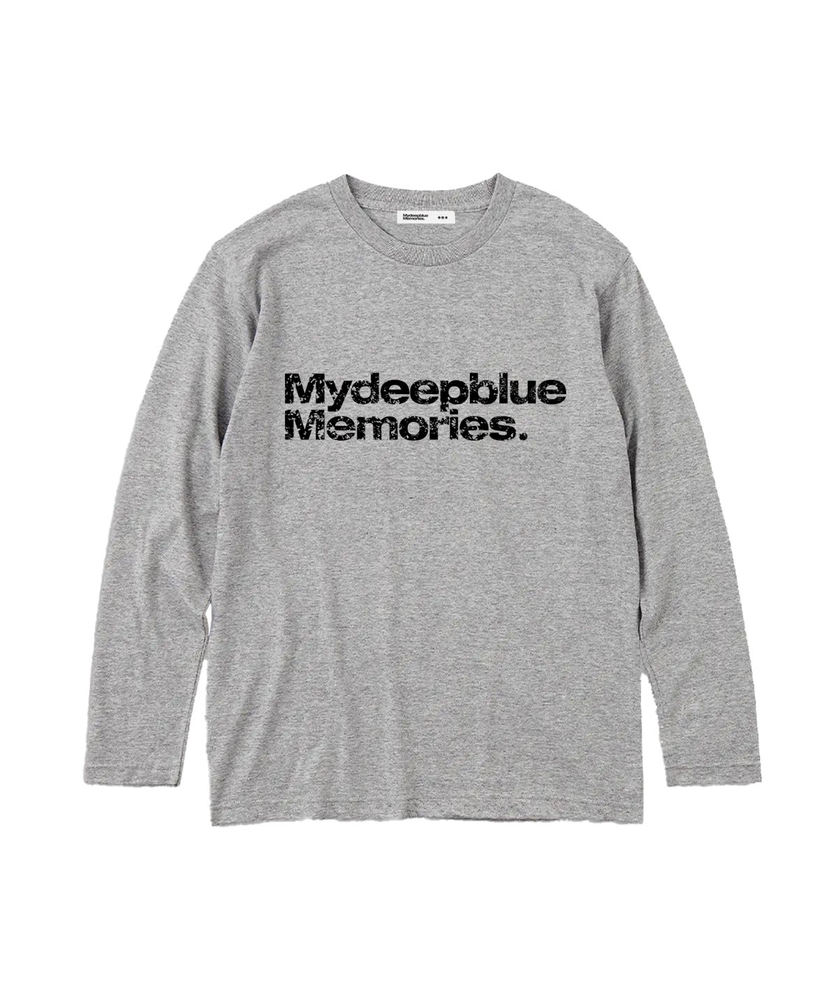마이딥블루메모리즈(MY DEEP BLUE MEMORIES) MM TEXT LONG SLEEVE TEE(GREY)