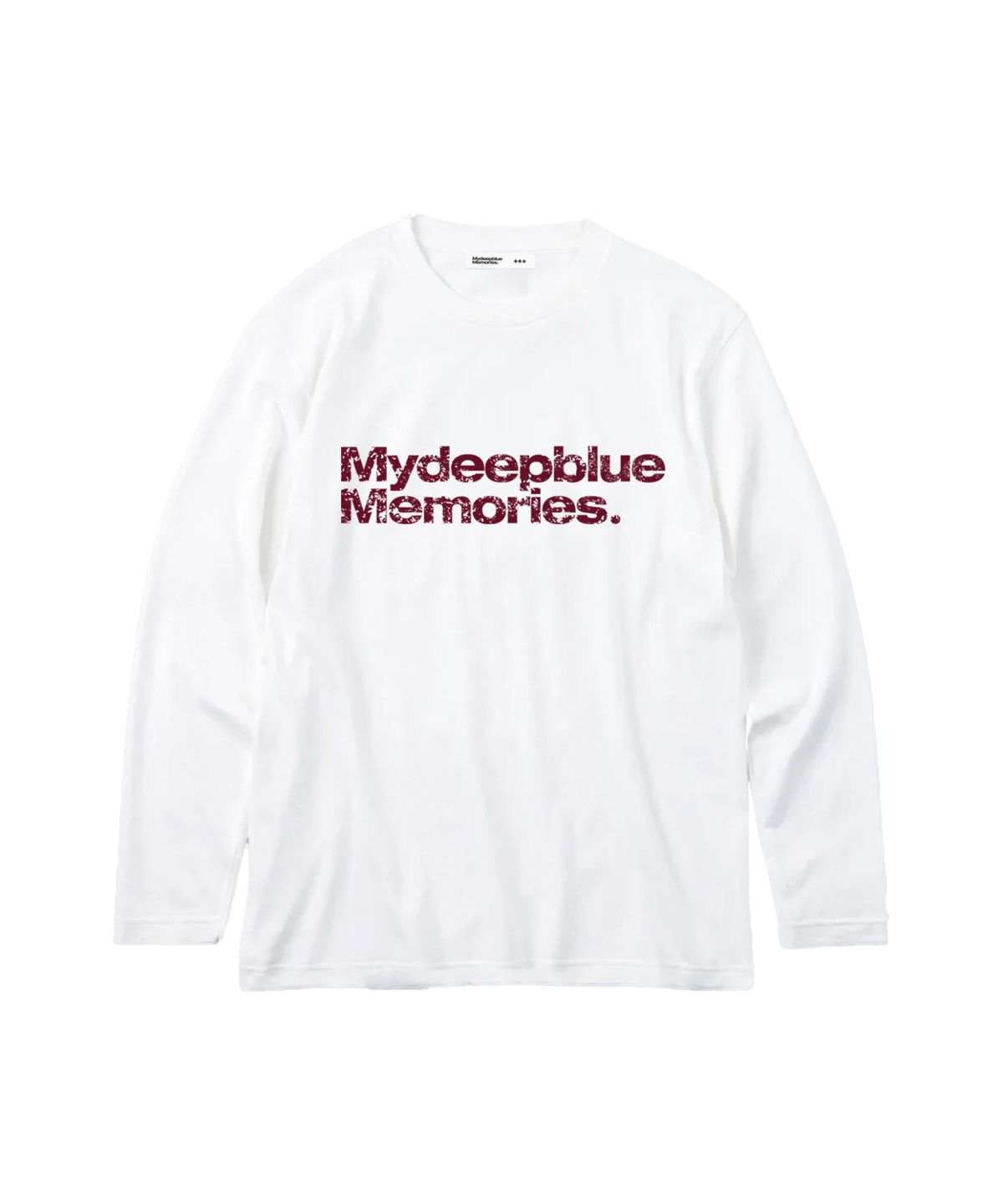 마이딥블루메모리즈(MY DEEP BLUE MEMORIES) MM TEXT LONG SLEEVE TEE(WHITE)