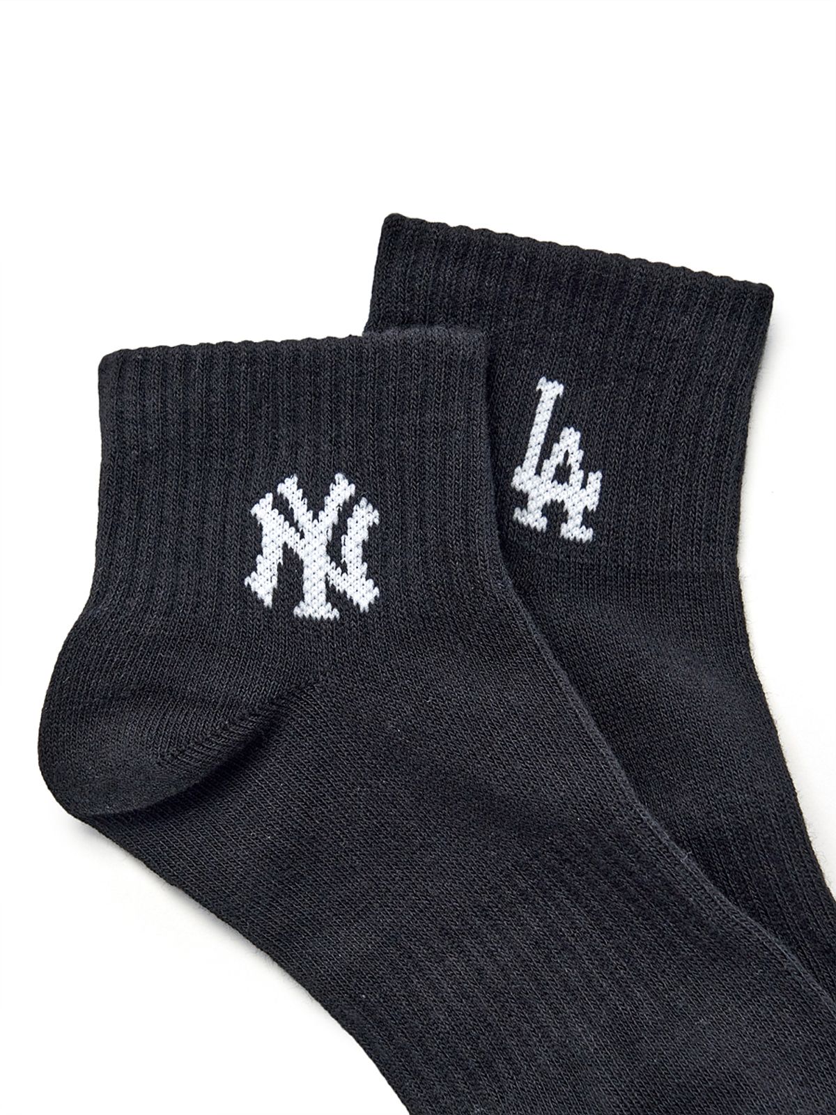 엠엘비(MLB) 스몰 로고 발목 양말 3족세트 MLB (Black)