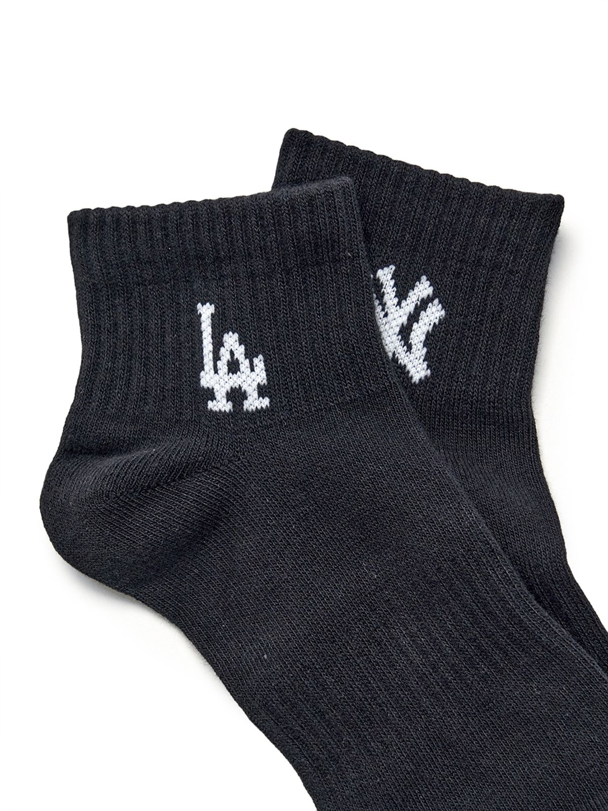 엠엘비(MLB) 스몰 로고 발목 양말 3족세트 MLB (Black)