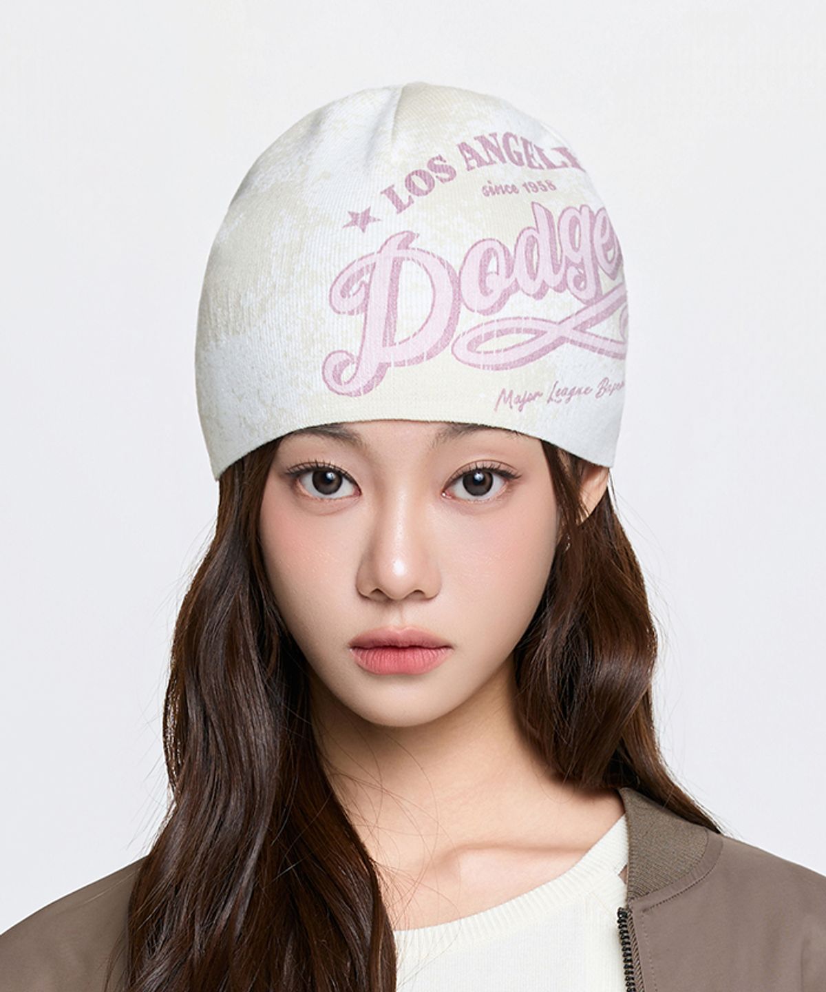 엠엘비(MLB) 빈티지 스프링 비니 LA (Cream)