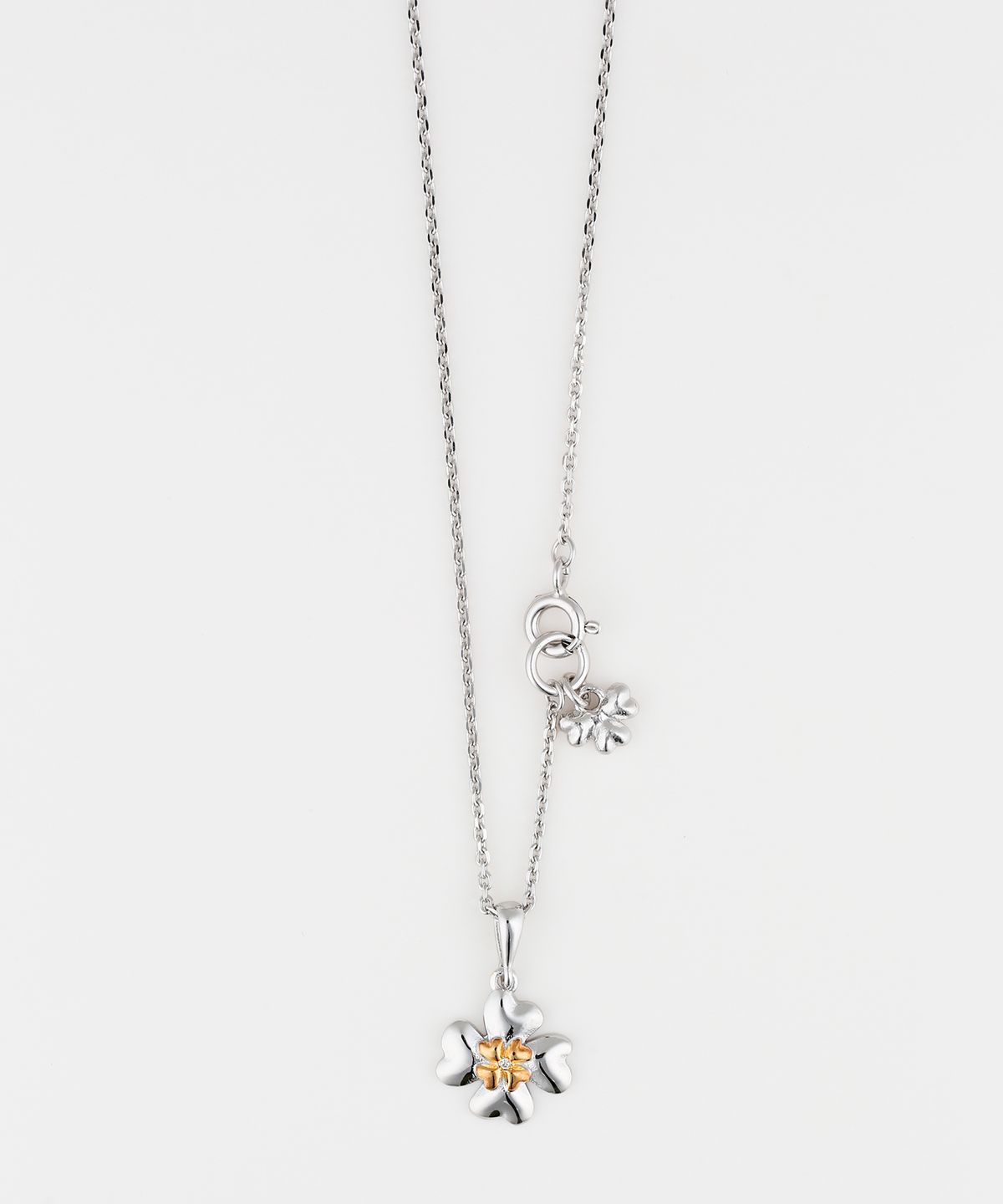그레이노이즈(GRAYNOISE) Double clover necklace G (925 silver)