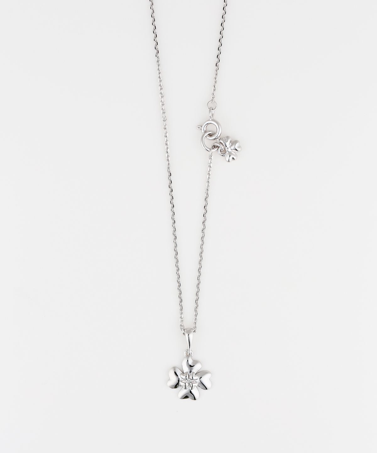 그레이노이즈(GRAYNOISE) Double clover necklace SV (925 silver)