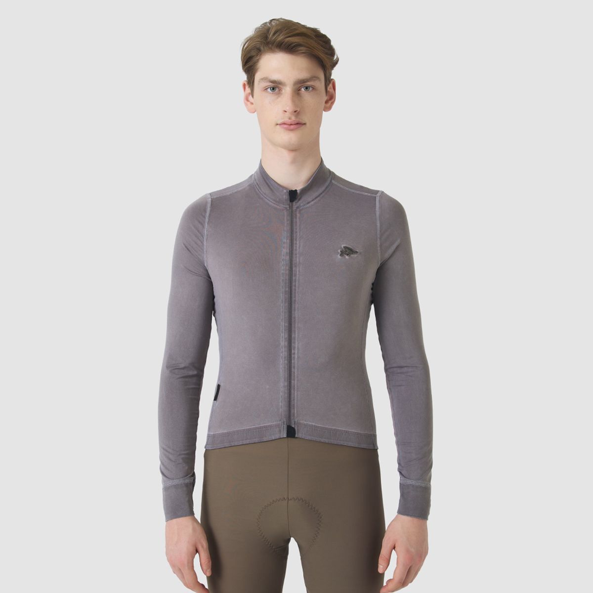 카페 드 사이클리스트(CAFE DU CYCLISTE) 찰리 클래식 긴팔 져지 콜드 다이 차콜 남성