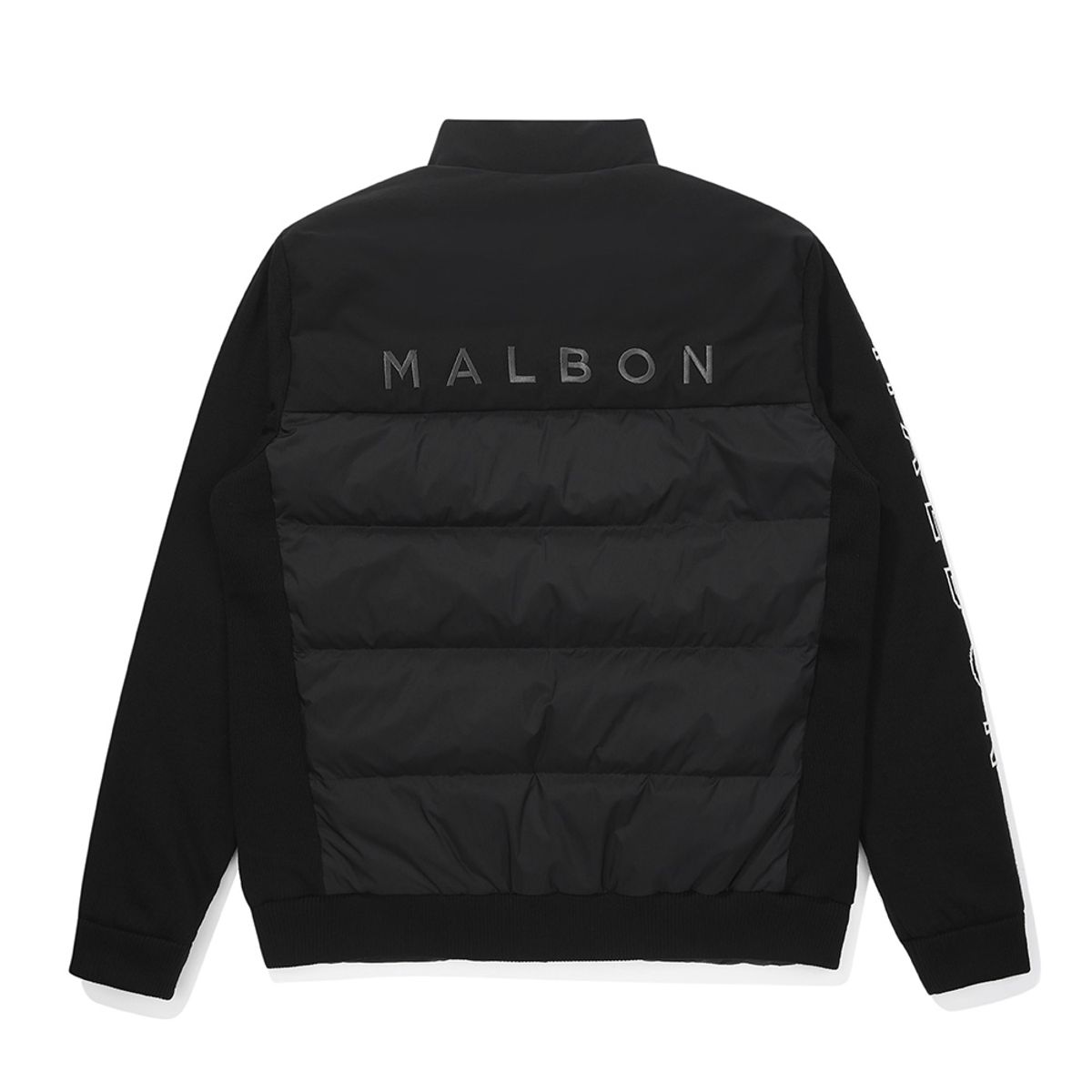 말본 골프(MALBON GOLF) 니트 하이브리드 구스다운 자켓 BLACK (MAN)