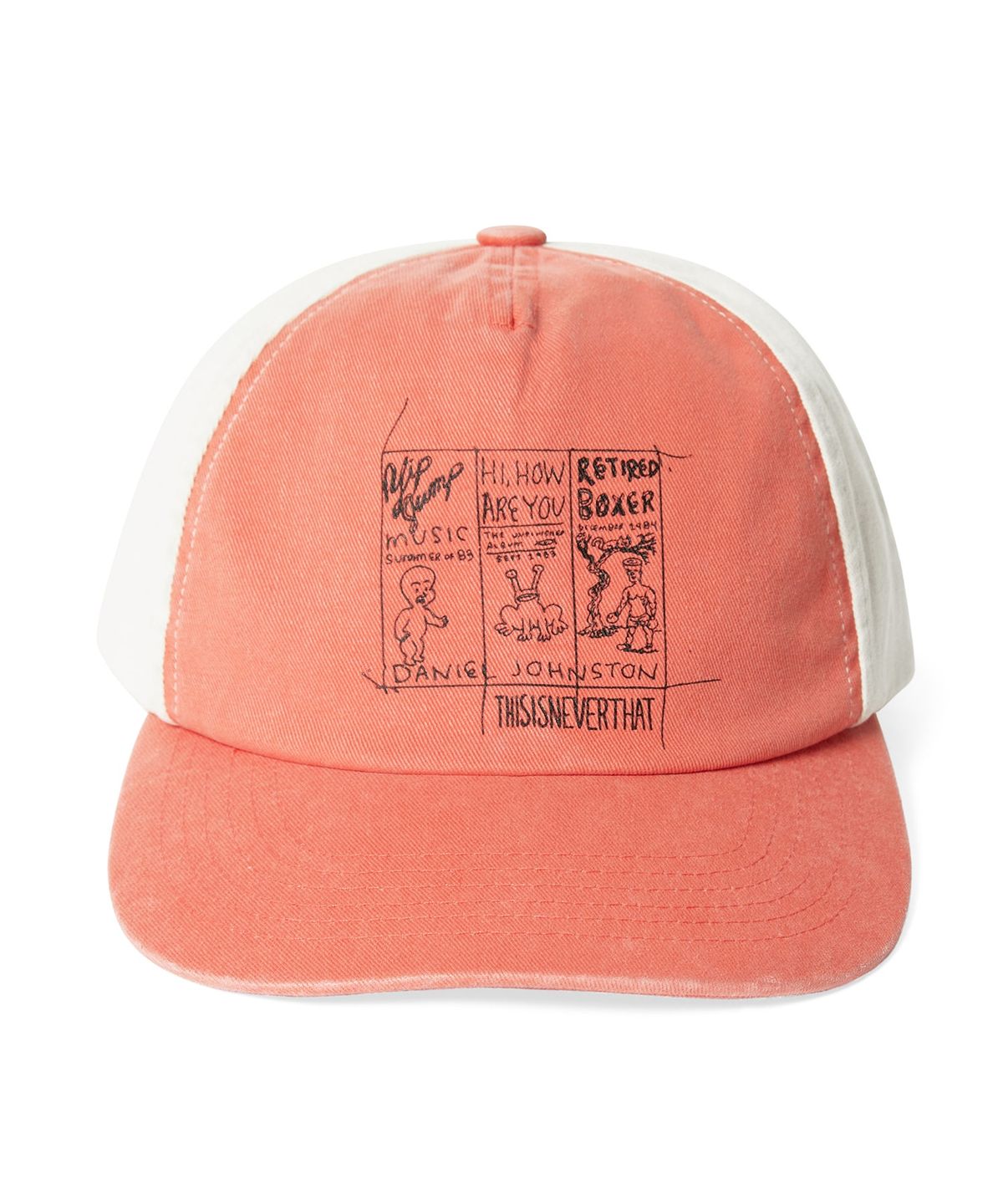 디스이즈네버댓(THISISNEVERTHAT) TNT Daniel Johnston 3-Frame Washed Cap Orange