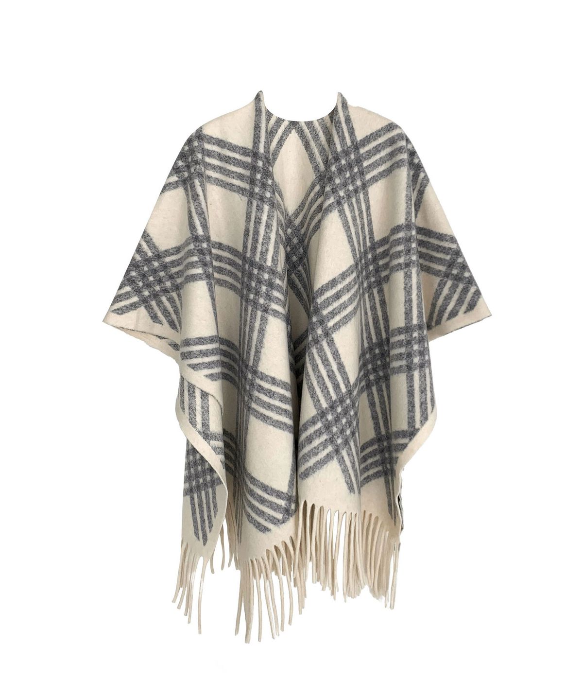 바스카라(VASCARA) Vintage Check Fringe Shawl (4colors)