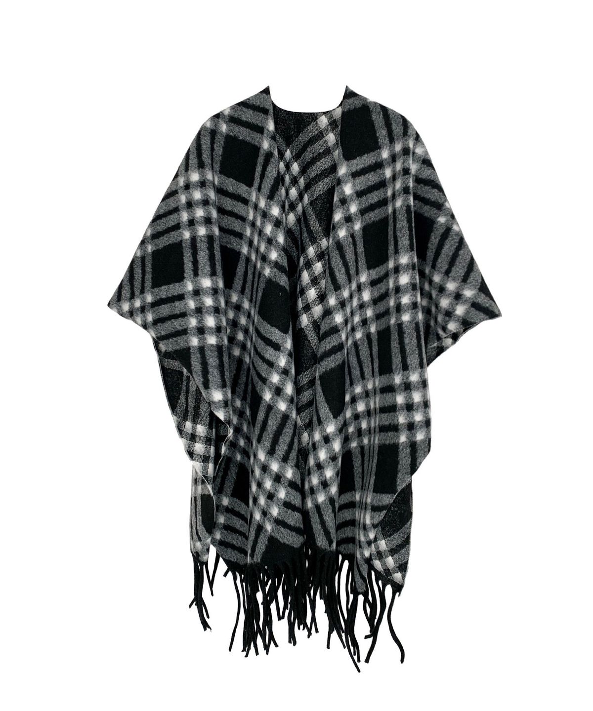 바스카라(VASCARA) Vintage Check Fringe Shawl (4colors)